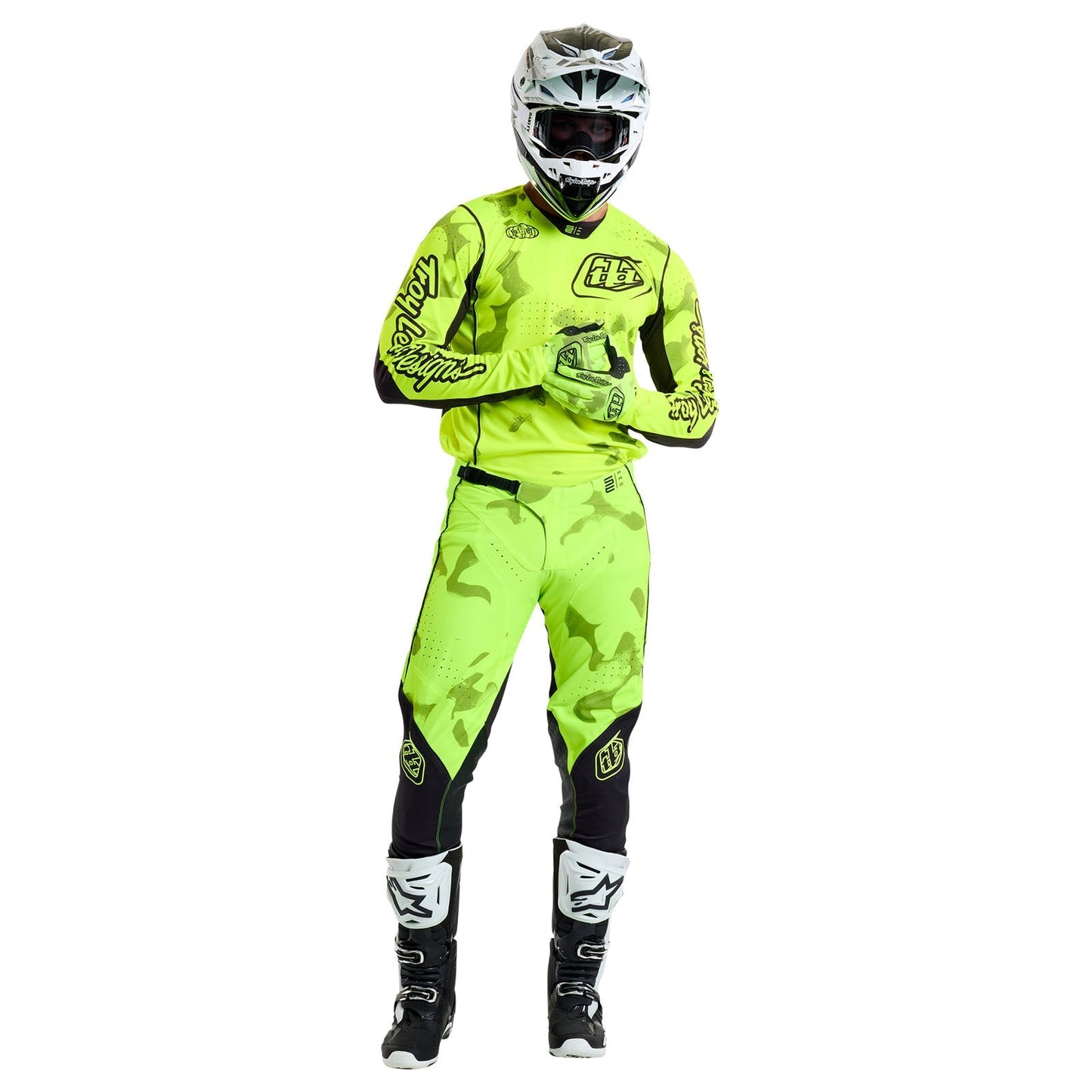 TLD SE Pro-Trikot Blotted, Flo Yellow