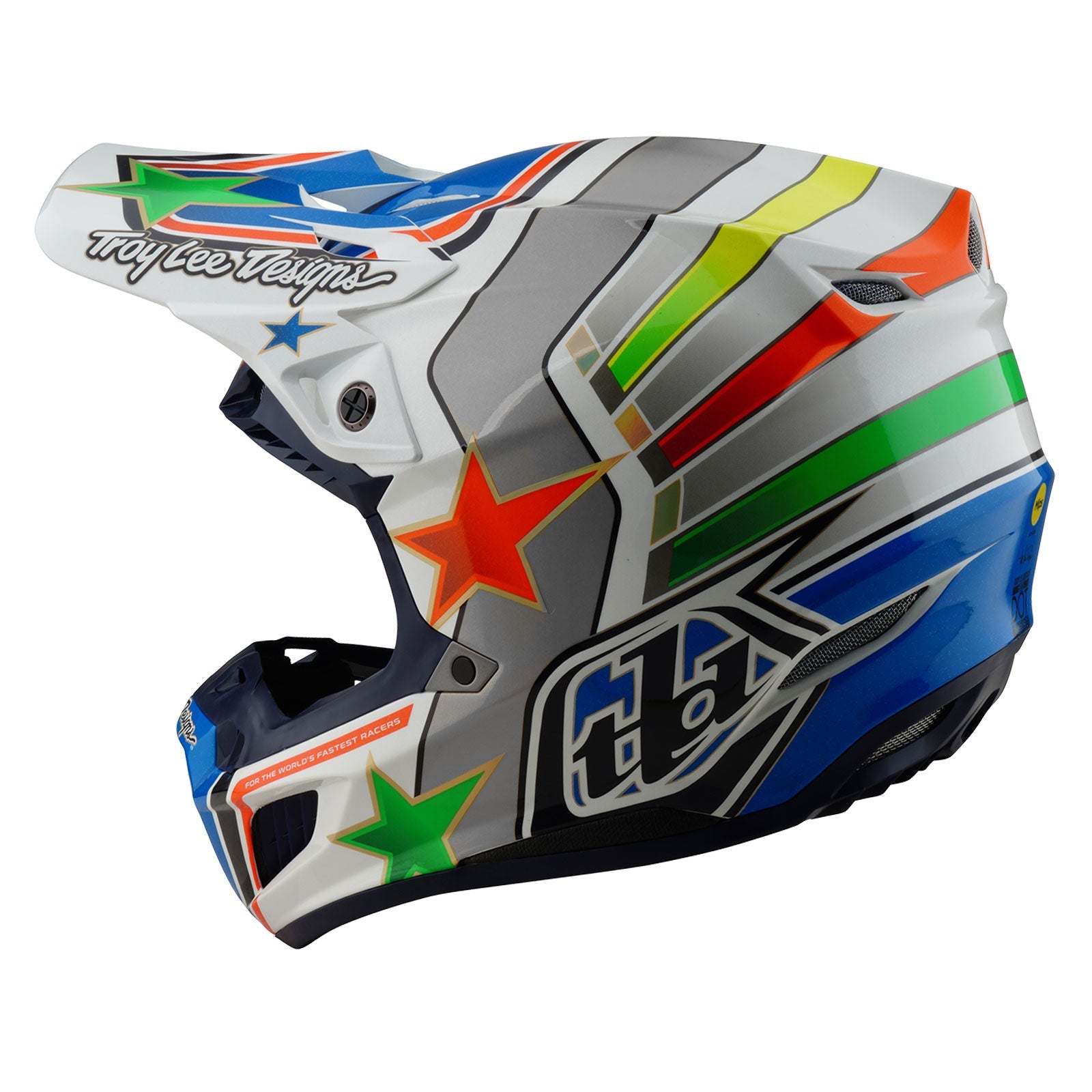 TLD SE5 Composite Helmet W/MIPS Rays White / Blue