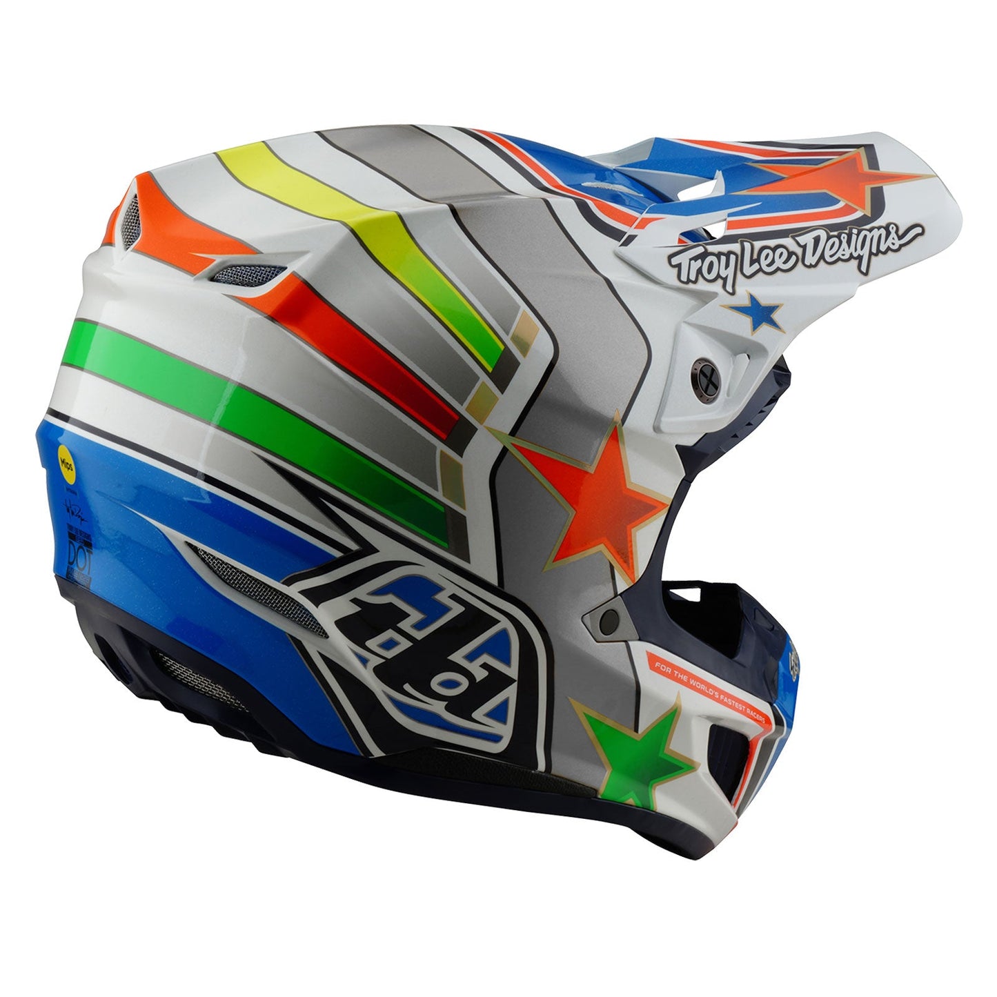 TLD SE5 Composite Helmet W/MIPS Rays White / Blue