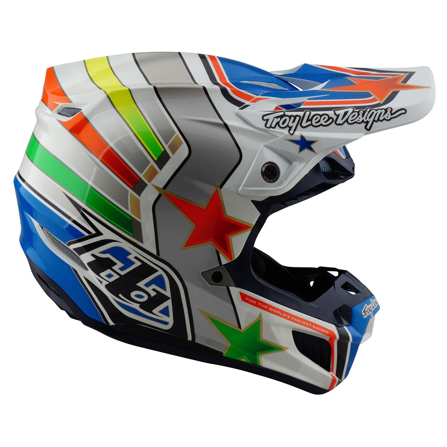 TLD SE5 Composite Helmet W/MIPS Rays White / Blue