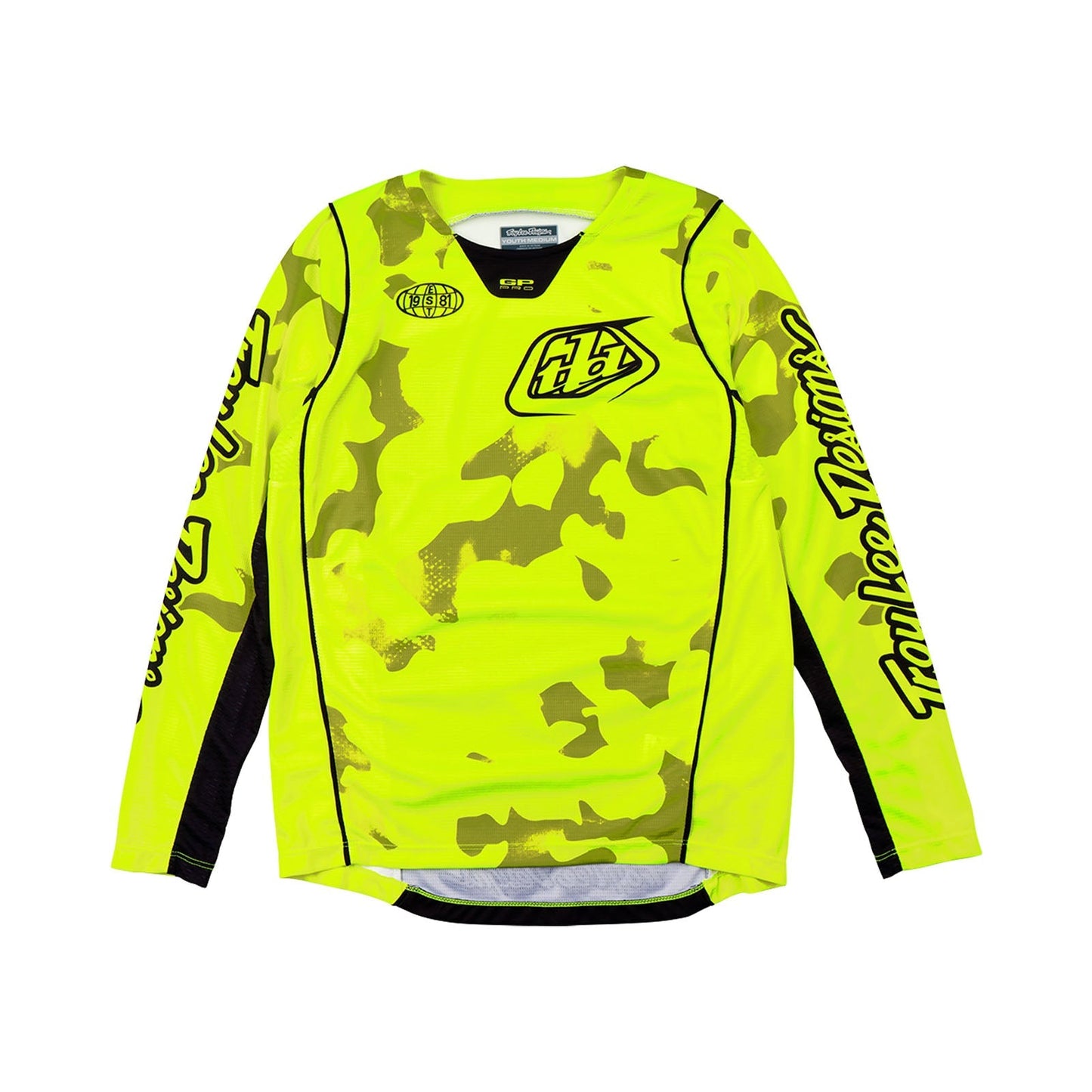 TLD GP Pro-Trikot Blotted für Kinder, Flo Yellow