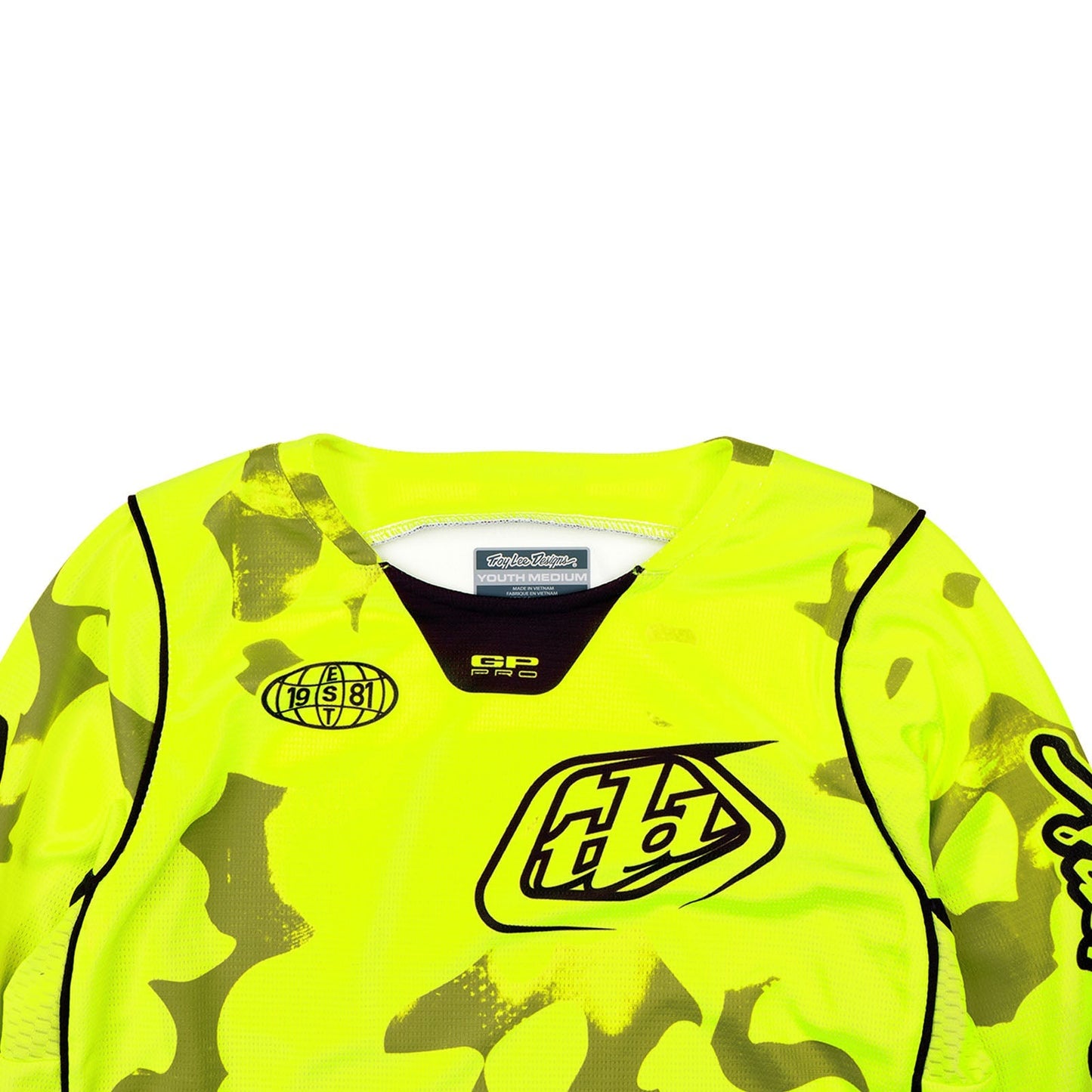 TLD GP Pro-Trikot Blotted für Kinder, Flo Yellow