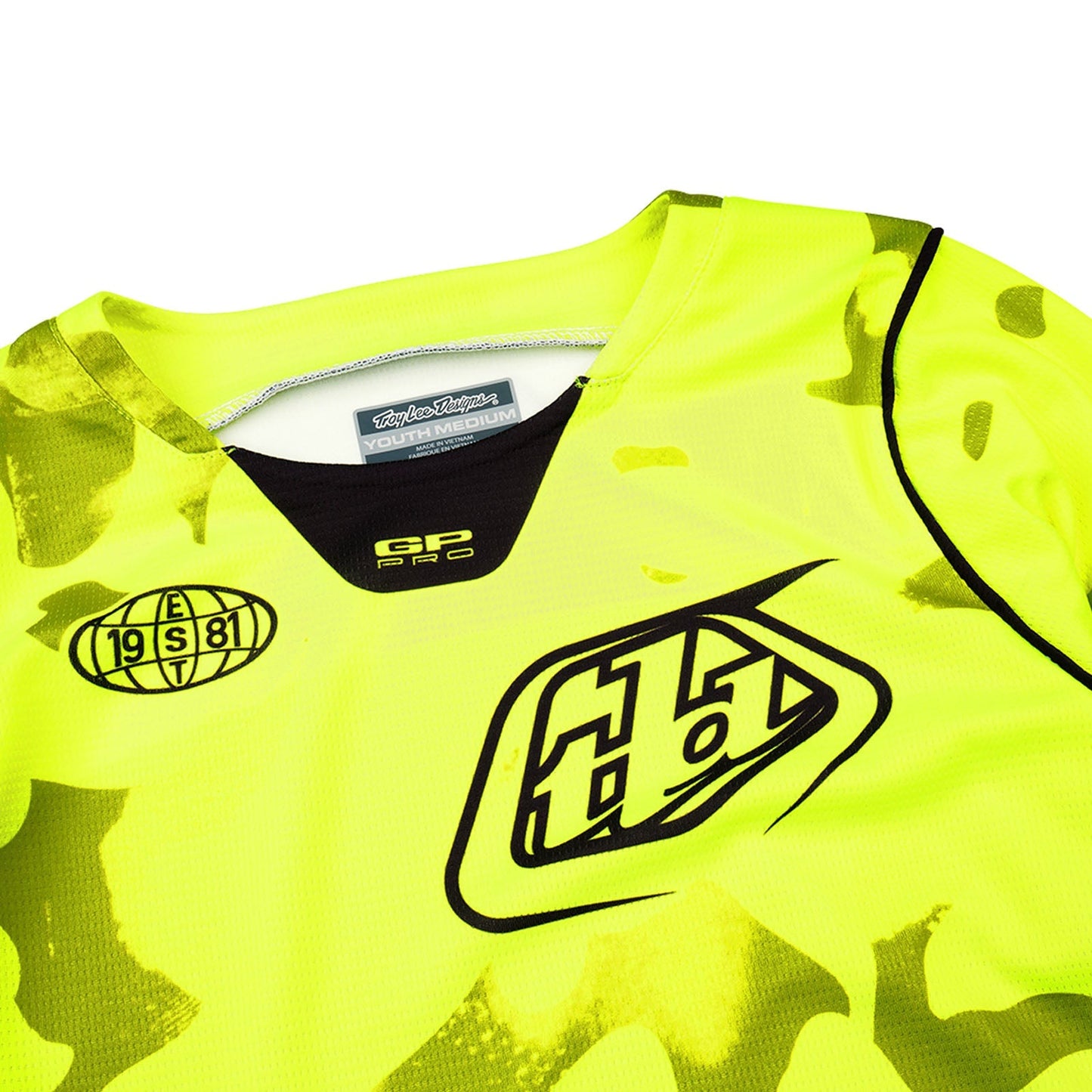 TLD GP Pro-Trikot Blotted für Kinder, Flo Yellow