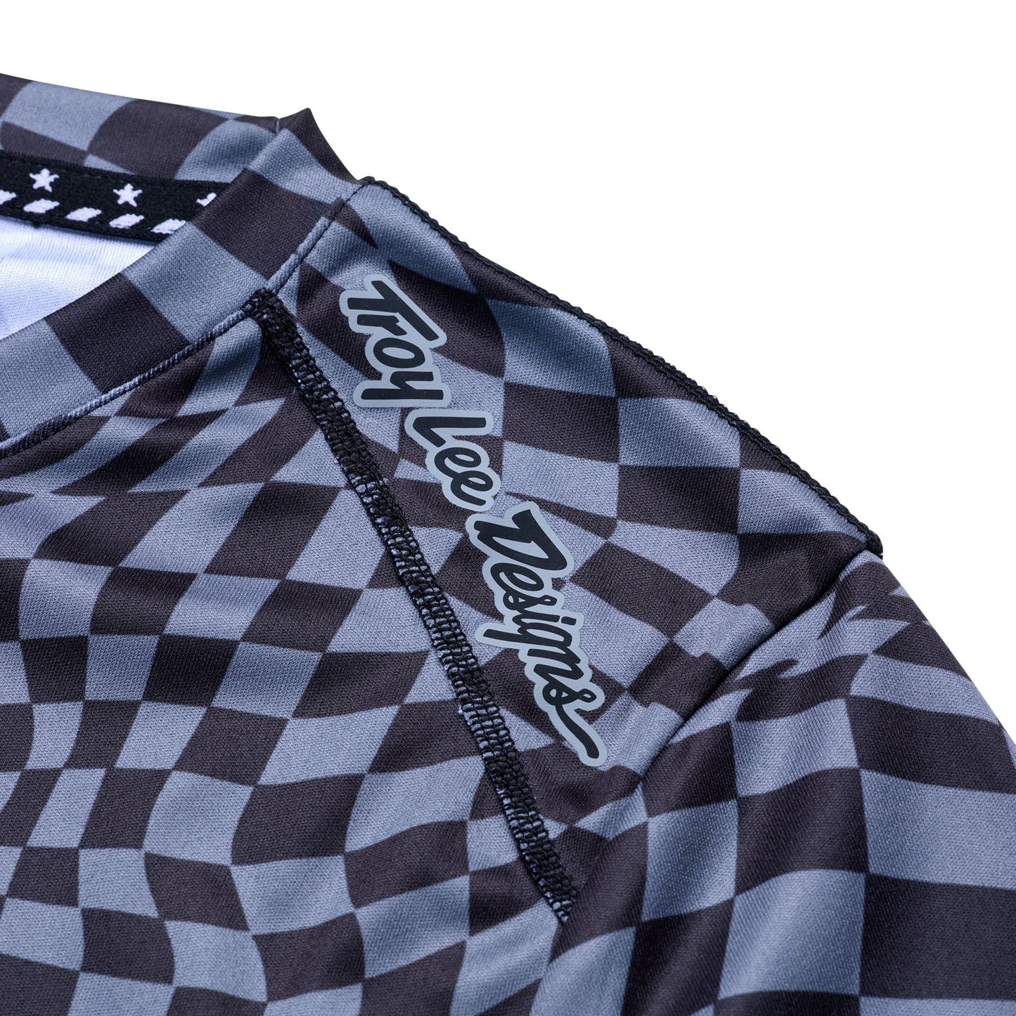 TLD Lilium Langarm-Trikot für Damen Twisted Checkers, Schwarz/Grau