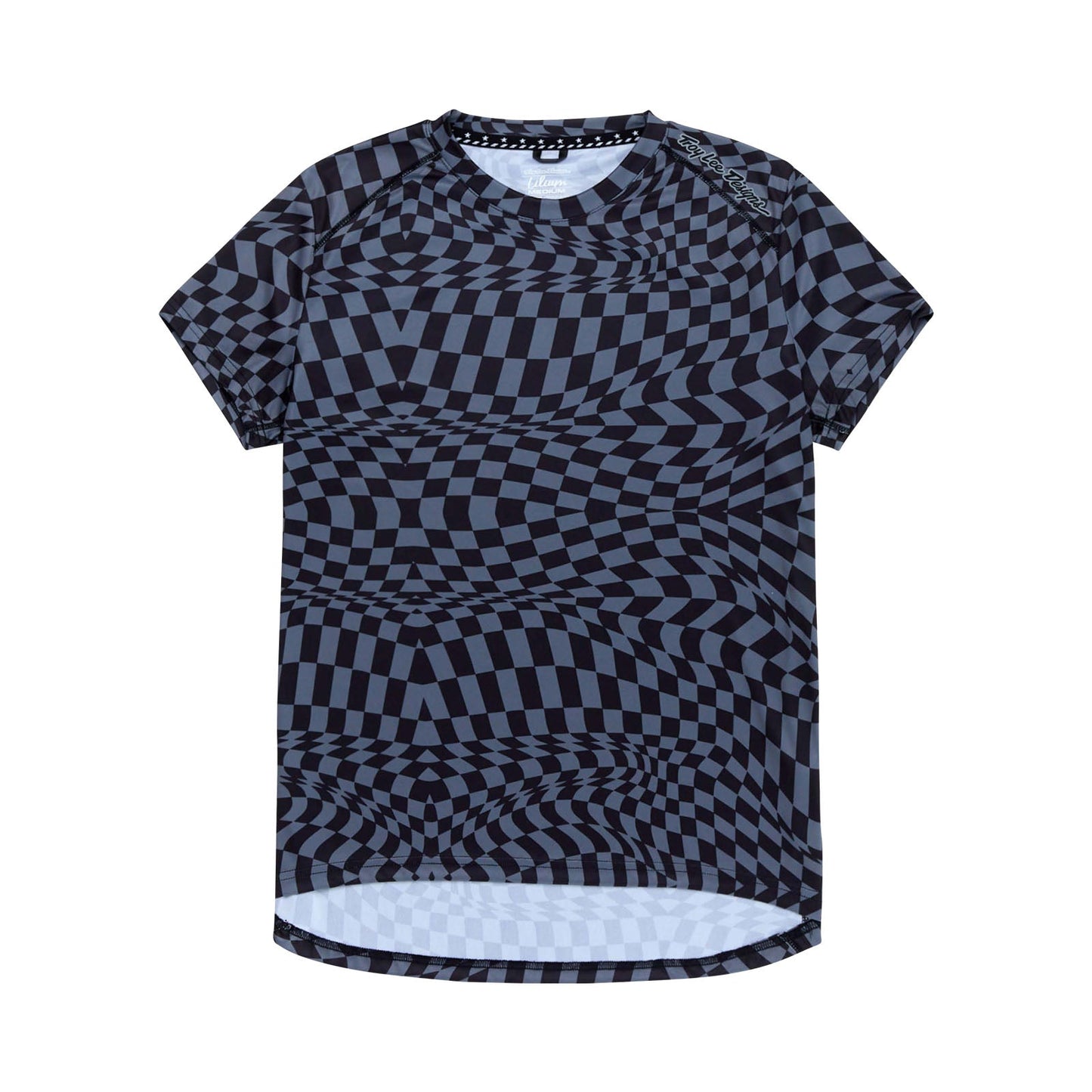 TLD Lilium Kurzarm-Trikot für Damen Twisted Checkers, Schwarz