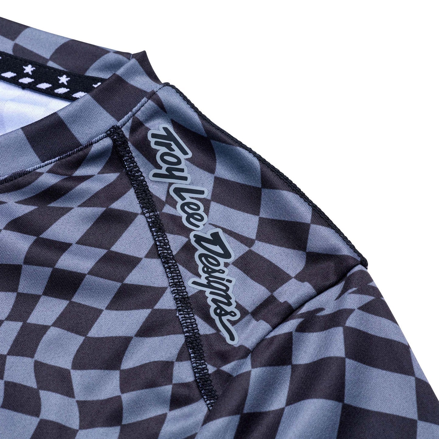TLD Lilium Kurzarm-Trikot für Damen Twisted Checkers, Schwarz