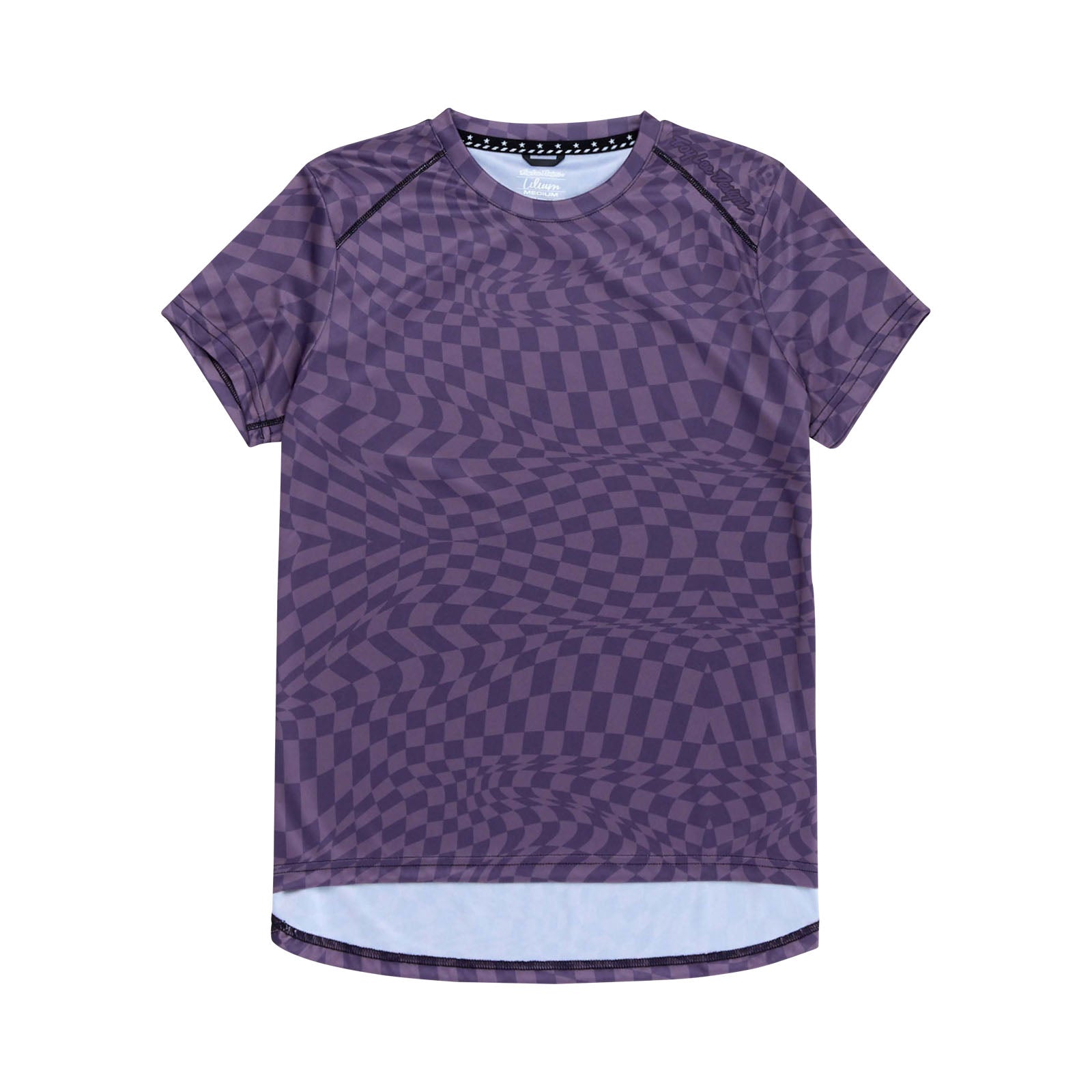 TLD Womens Lilium SS Jersey Twisted Checkers Deep Purple