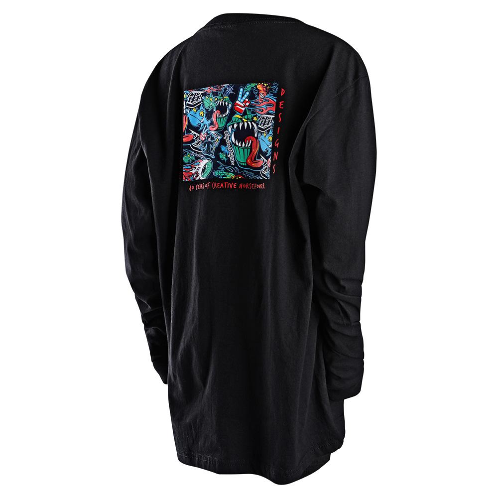 Troy Lee Designs History-T-Shirt Für Kinder (Langärmlig) Schwarz
