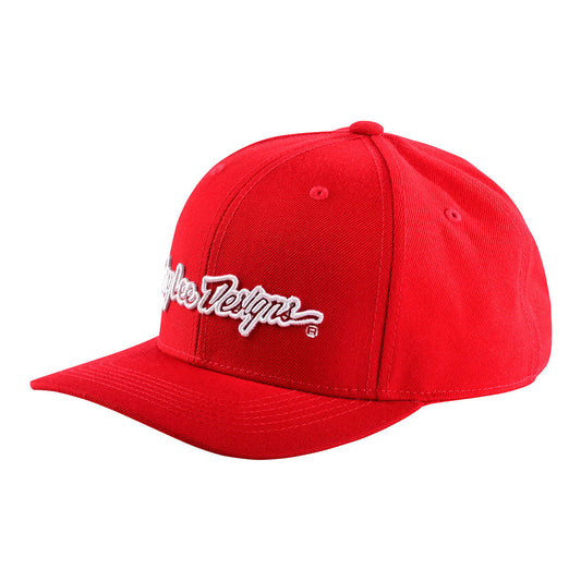 Troy Lee Snapback Hat Signature Red / White