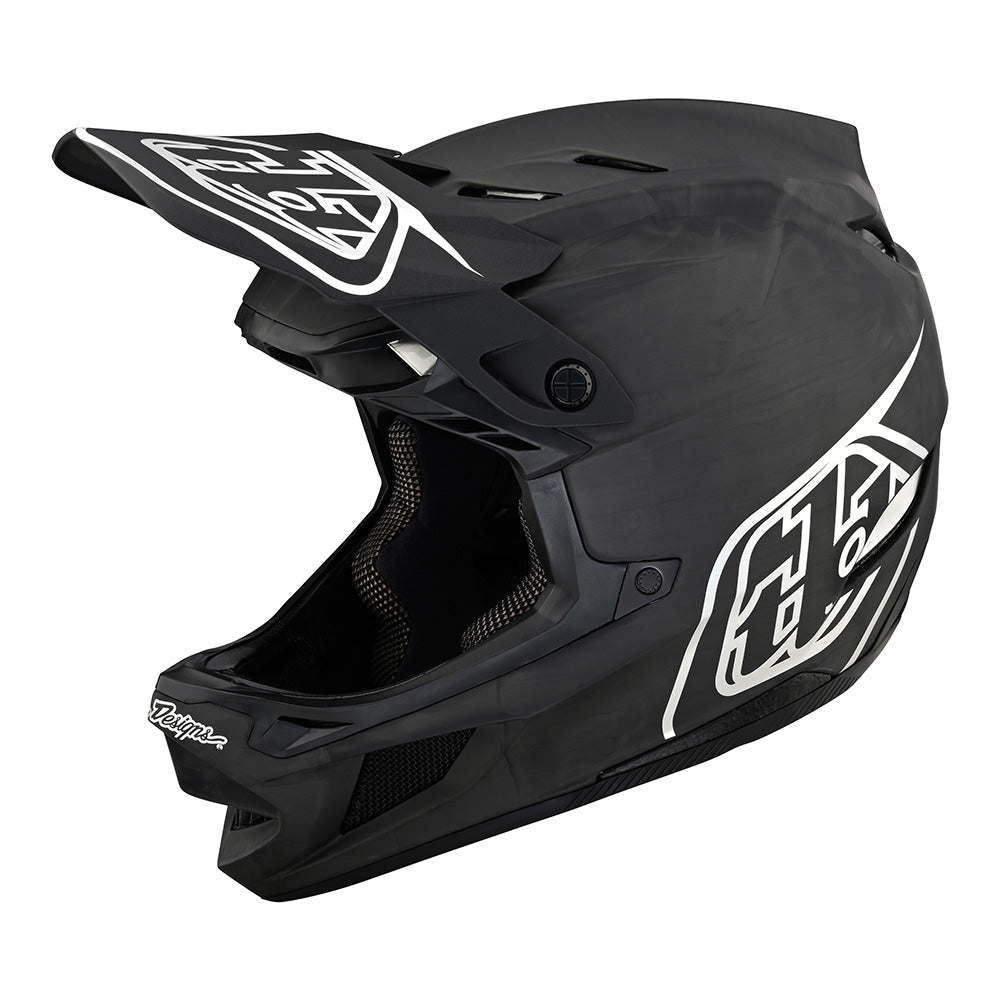 Troy Lee D4 Carbon Helmet W/MIPS Stealth Black / Silver