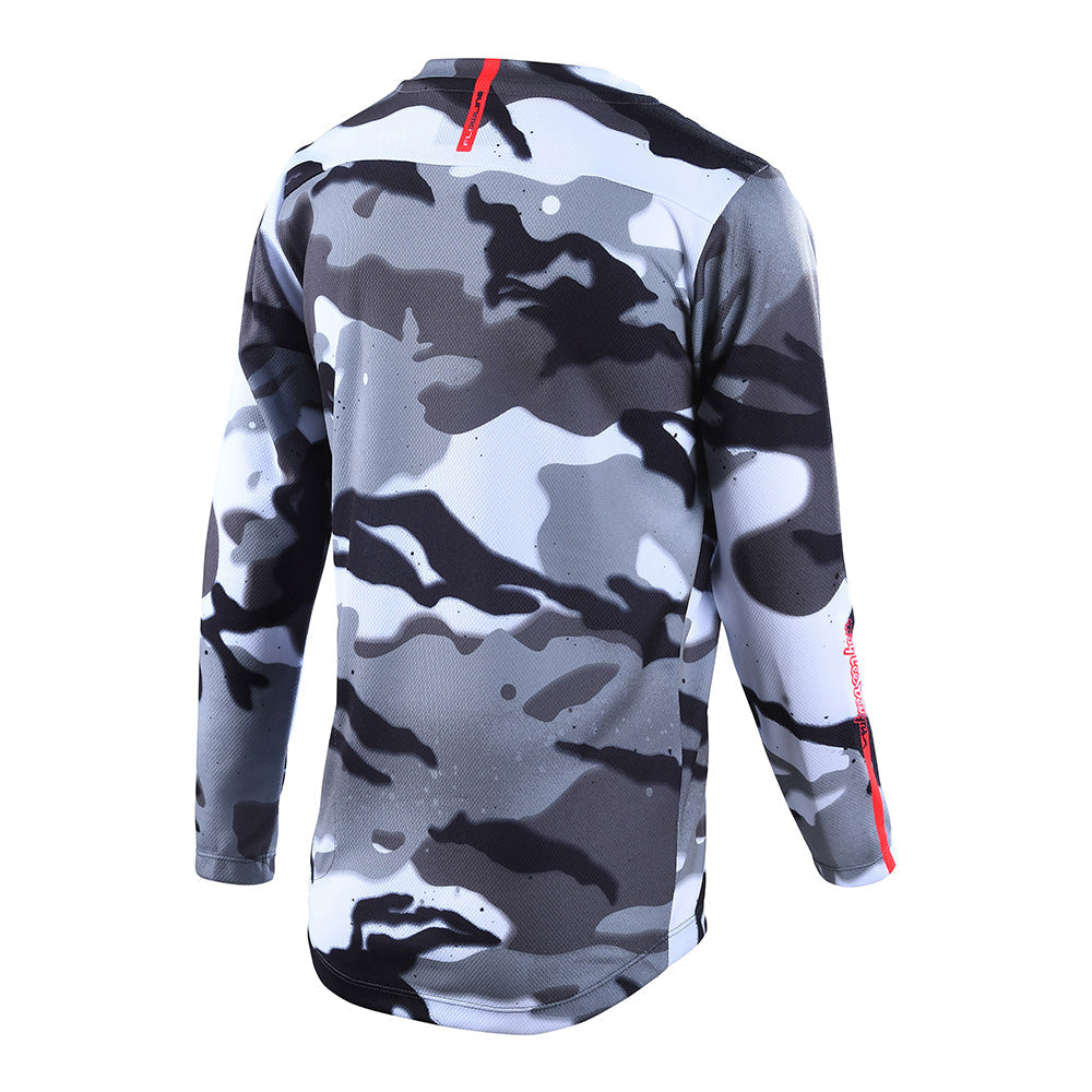 Troy Lee Designs Flowline-Trikot Für Kinder (Langärmlig) Spray Camo Weiß