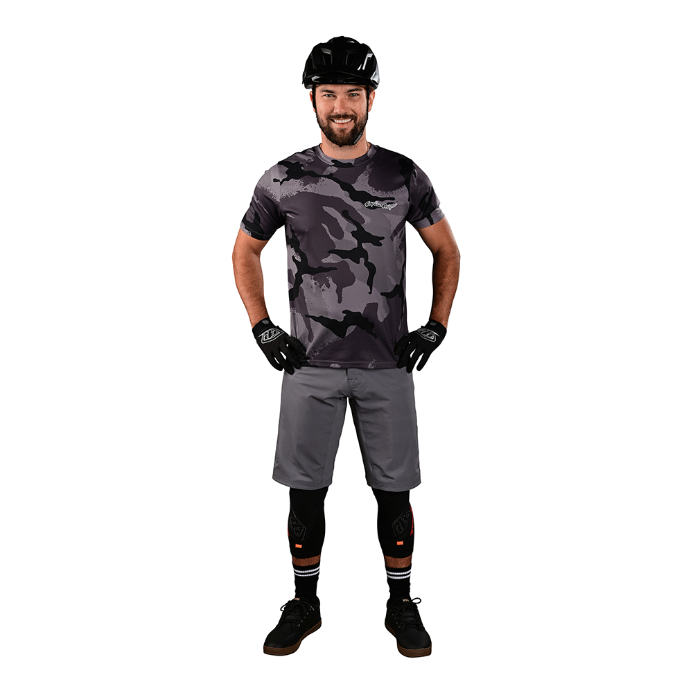 Troy Lee Flowline Short W/Liner Solid Charcoal