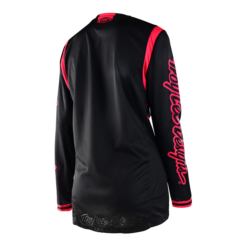 Troy Lee Designs Gp-Trikot Für Damen (Langärmlig) Mono Schwarz/Flo Red