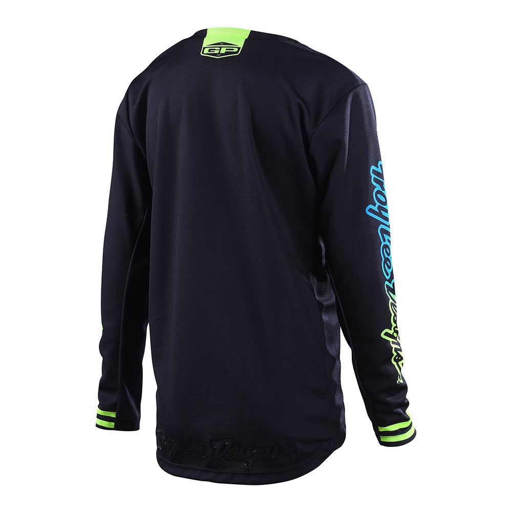 Troy Lee Designs Gp-Trikot Für Kinder (Langärmlig) Mono Schwarz/Gelb