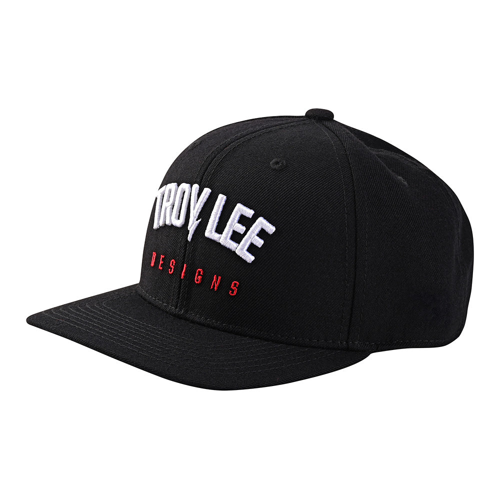 Troy Lee Curved Bill Snapback Bolt Black