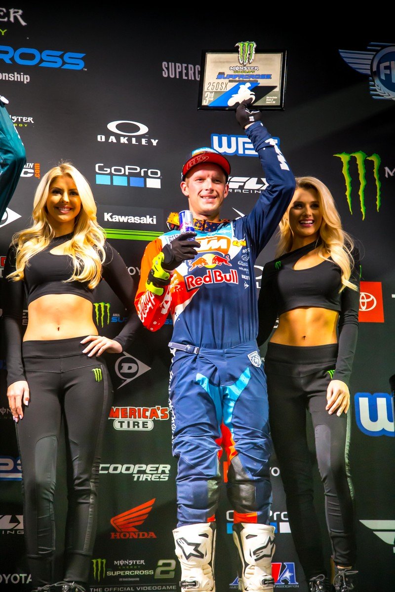 Another Podium For Troy Lee Designs/Red Bull/KTM's Shane McElrath At Glendale