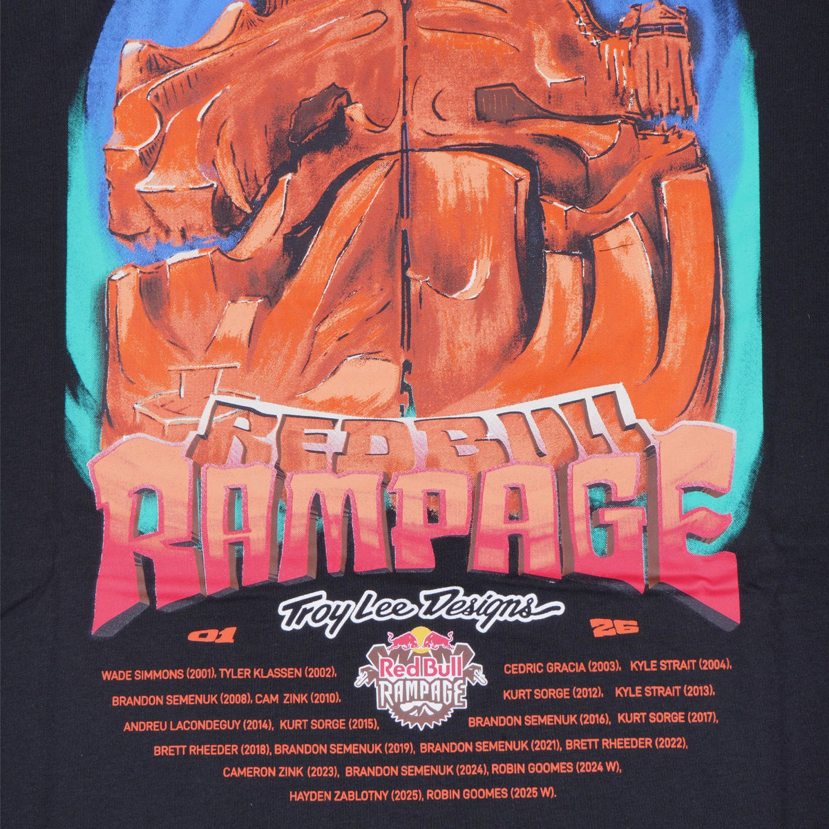 Short Sleeve Tee Troy Lee Designs X Red Bull Rampage Dreamland Black