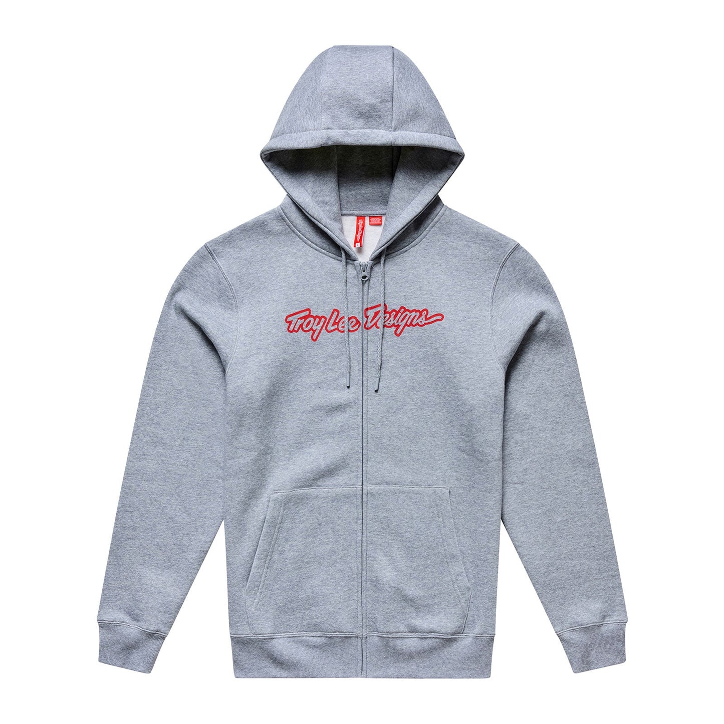 Zip up Hoodie Signature Gray Heather / Red