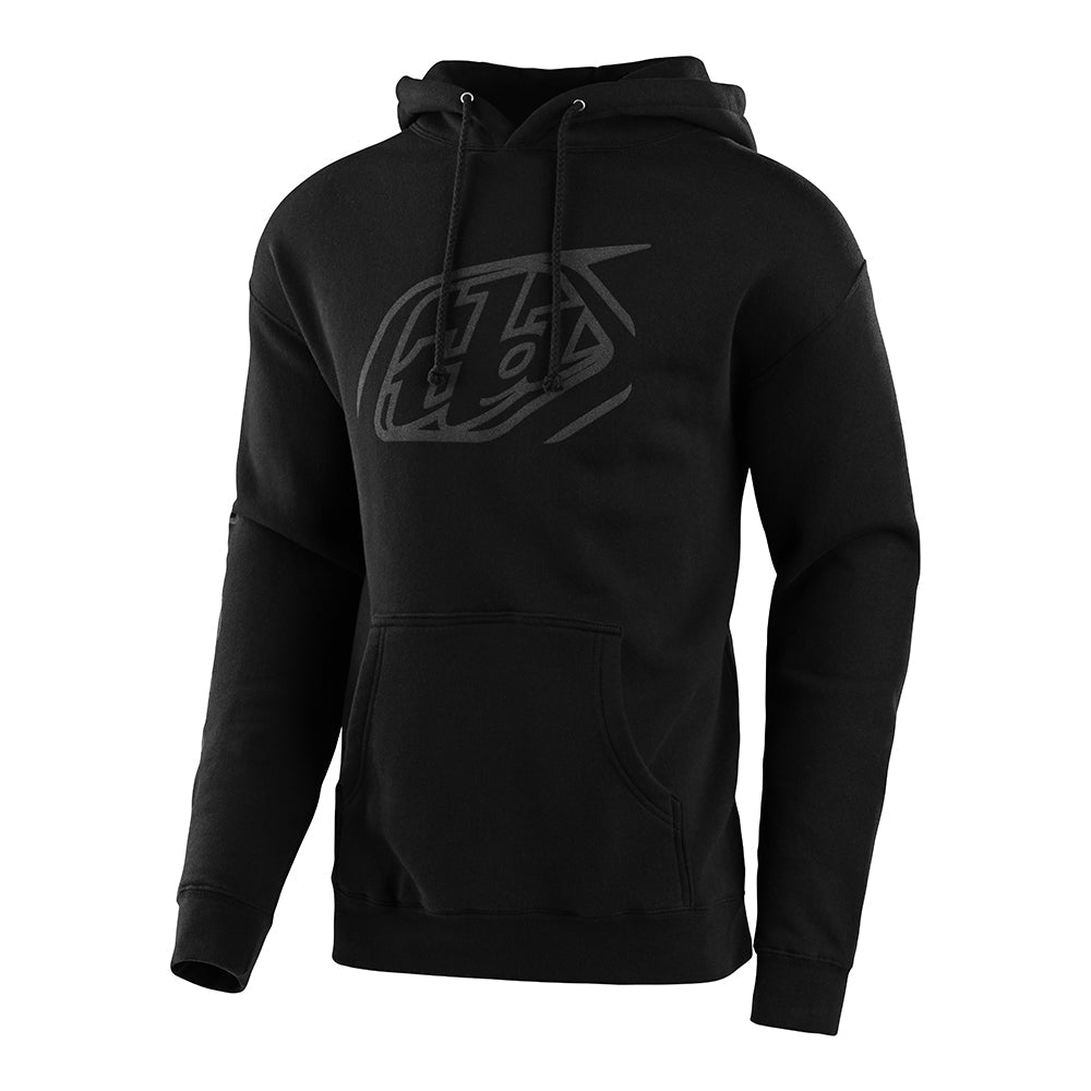 Cropped-Badge-Hoodie von TLD, Schwarz/Reflektierend