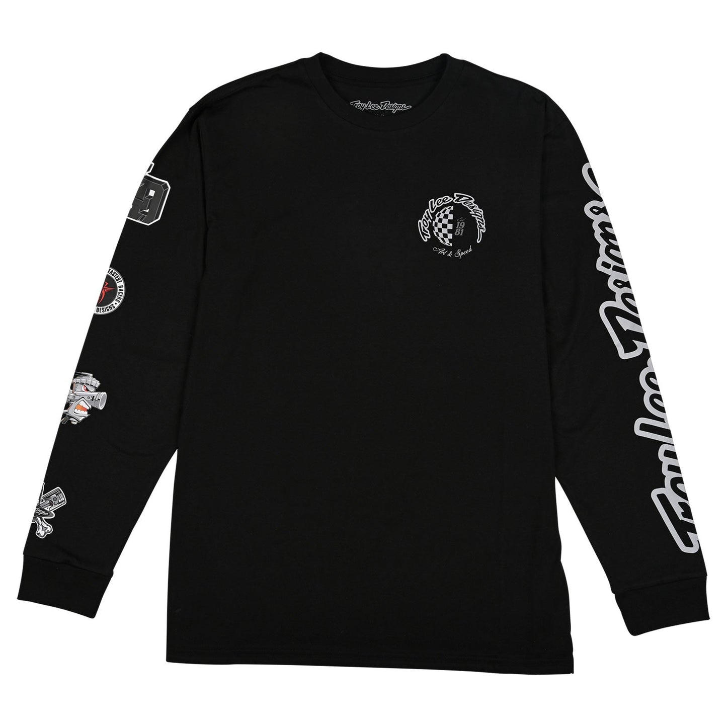 TLD Langarm-T-Shirt Worldwide, Schwarz