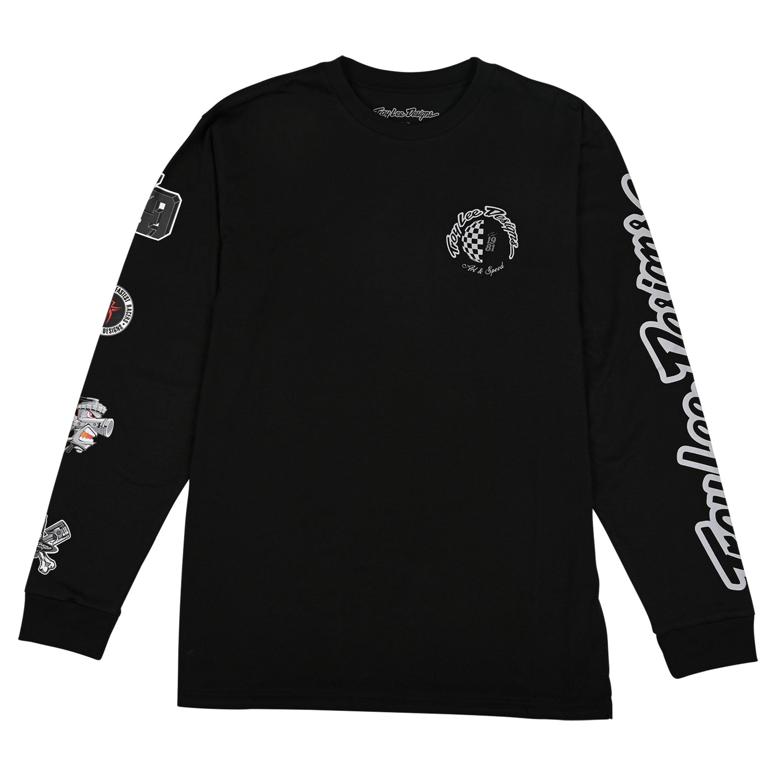 TLD Langarm-T-Shirt Worldwide, Schwarz