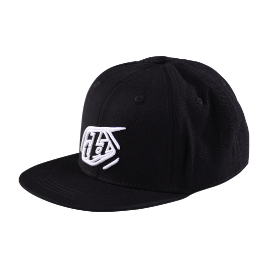 Kinder Flat Bill Snapback Cropped Badge Schwarz