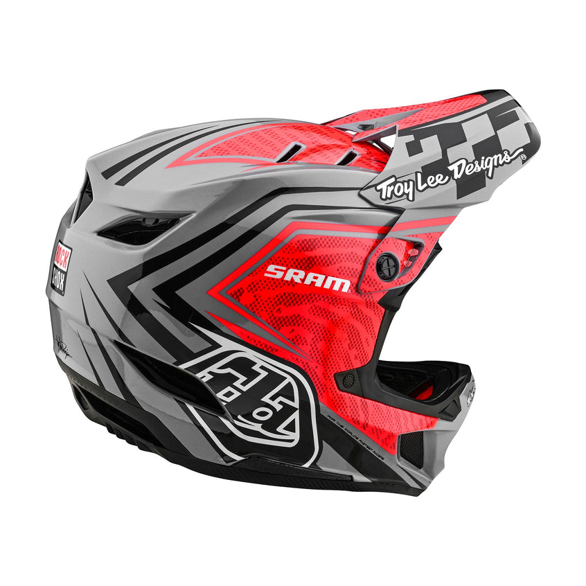 D4 Carbon-Helm mit MIPS SRAM Rot/Schwarz