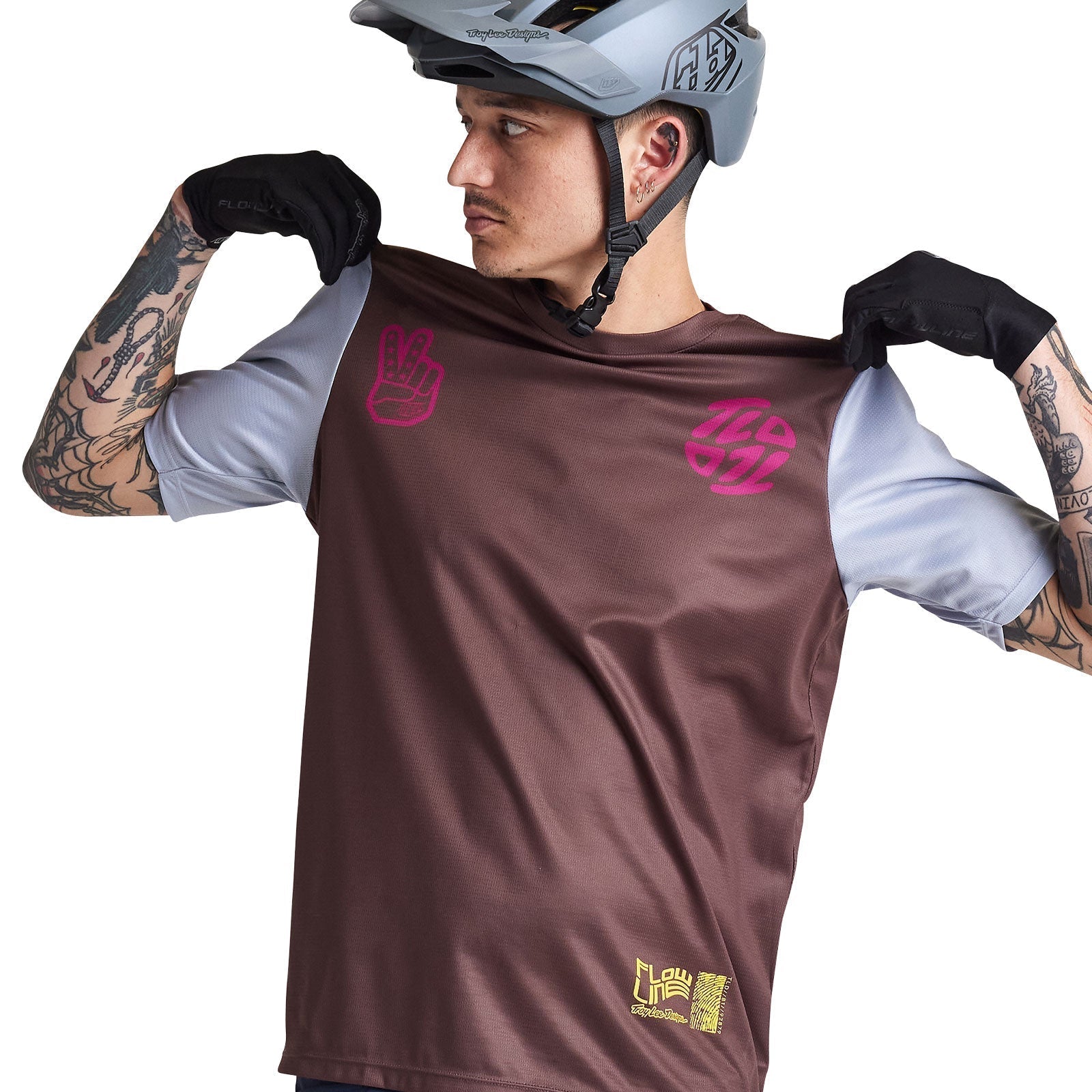 Troy Lee Flowline SS Jersey Flipped Chocolate