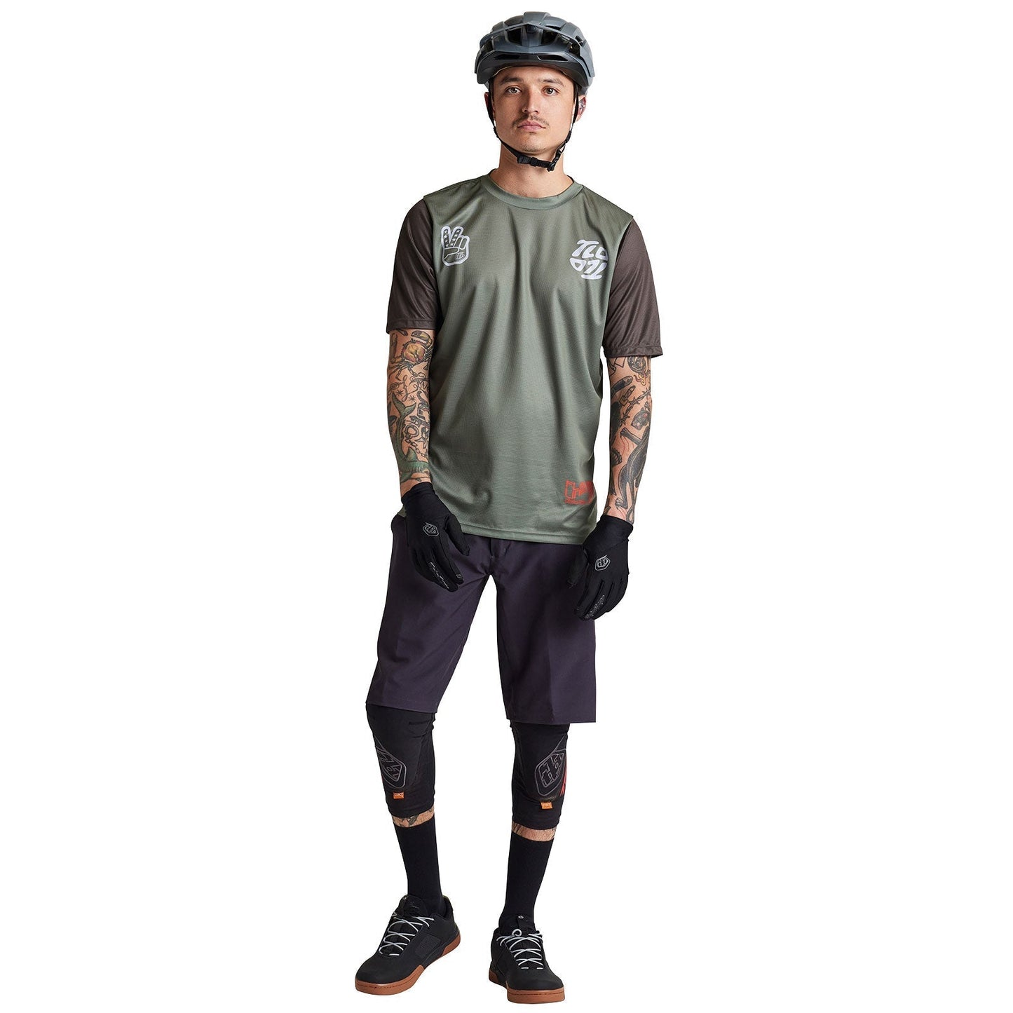 Troy Lee Flowline SS Jersey Flipped Olive