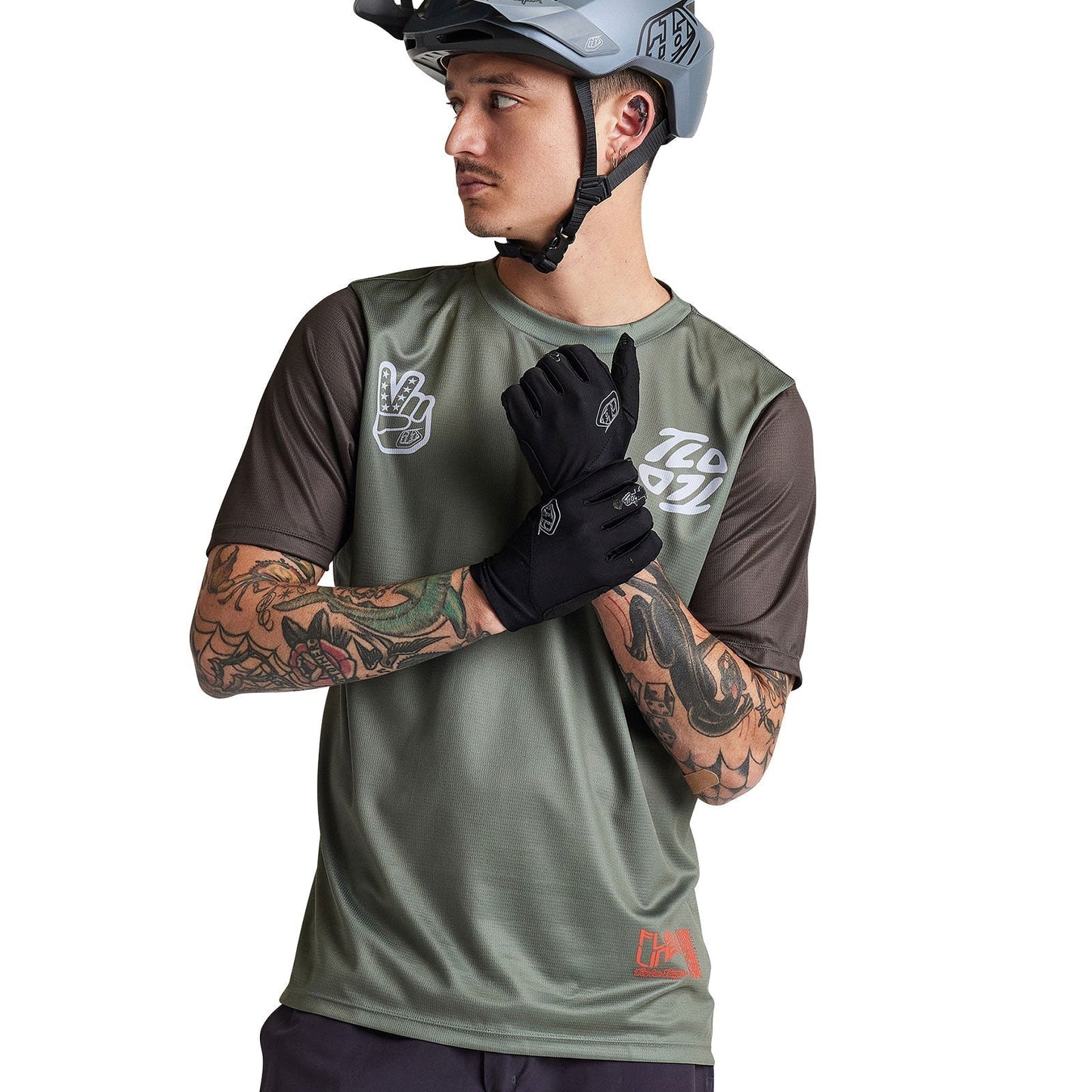 Troy Lee Flowline SS Jersey Flipped Olive