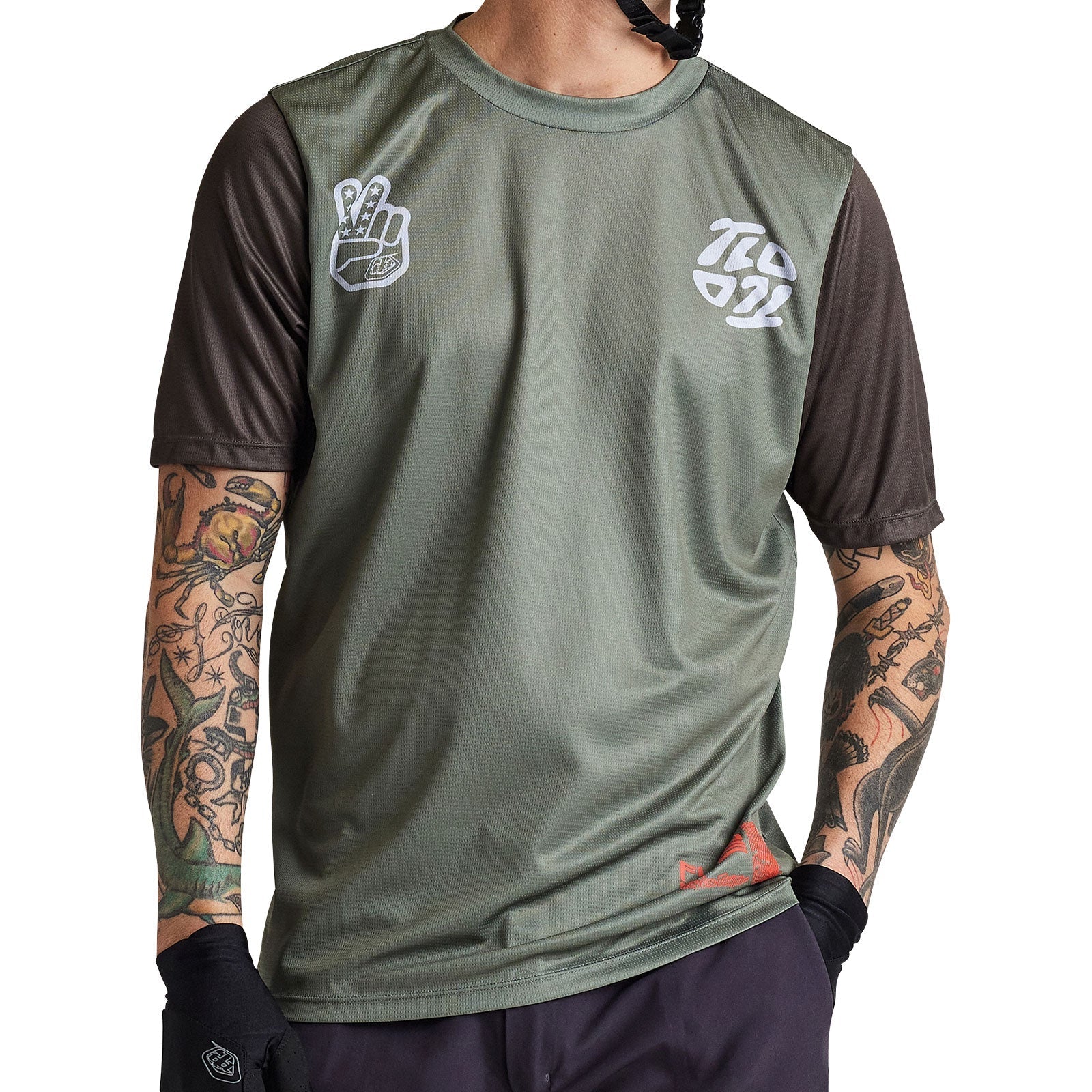 Troy Lee Flowline SS Jersey Flipped Olive