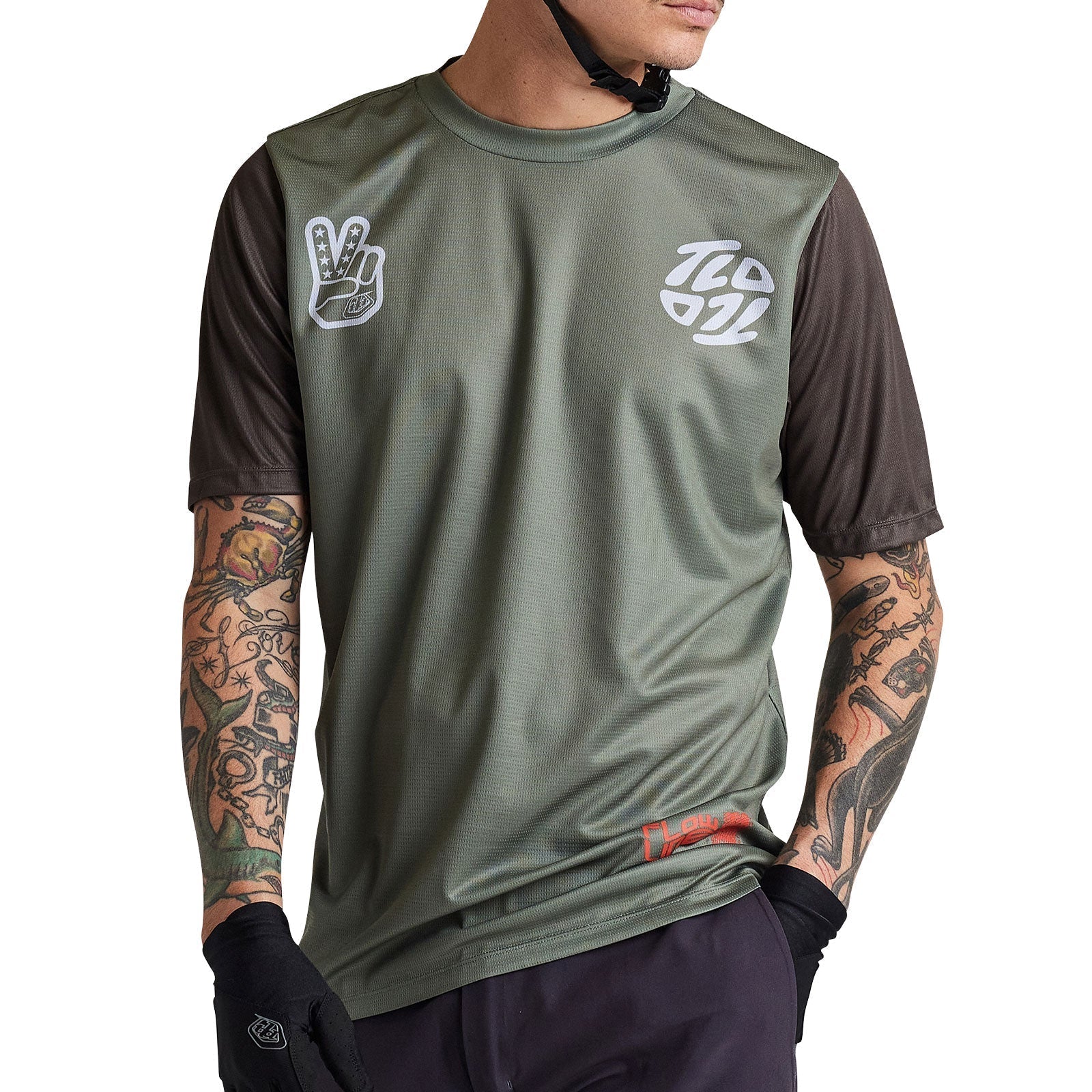 Troy Lee Flowline SS Jersey Flipped Olive