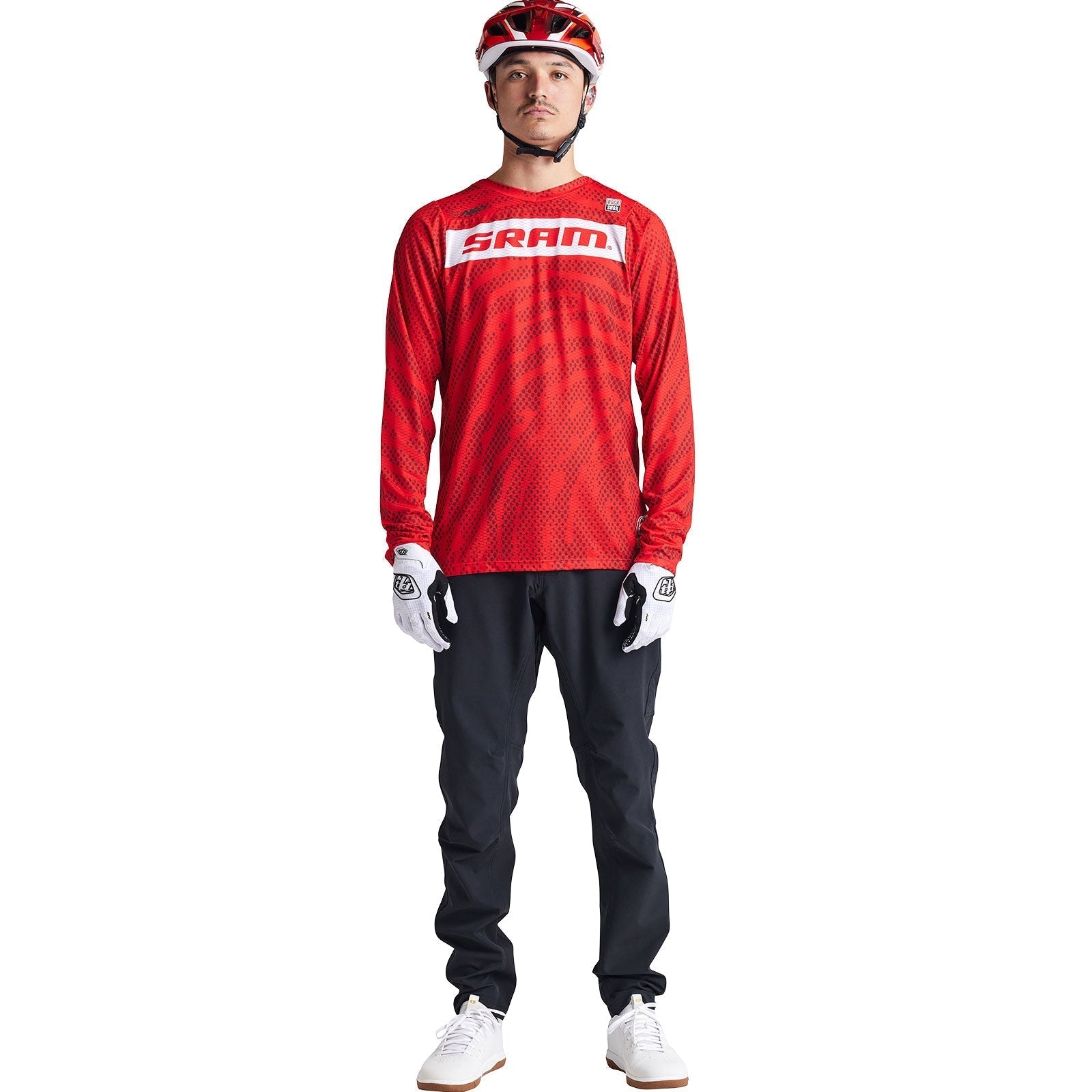Troy Lee Skyline Air LS Jersey SRAM Roots Fiery Red