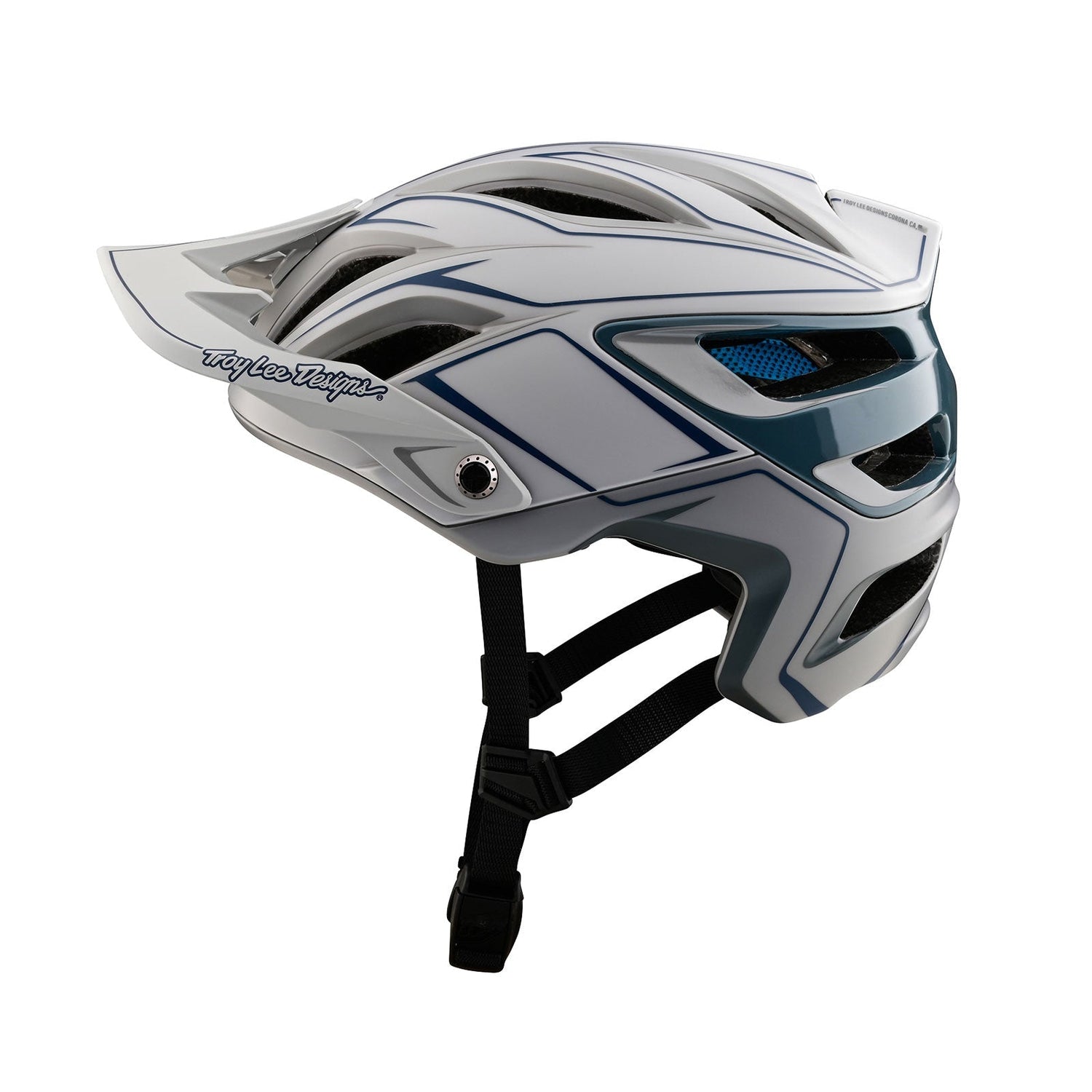 TLD A3-Helm mit MIPS Uno Pinstripe Light Grey