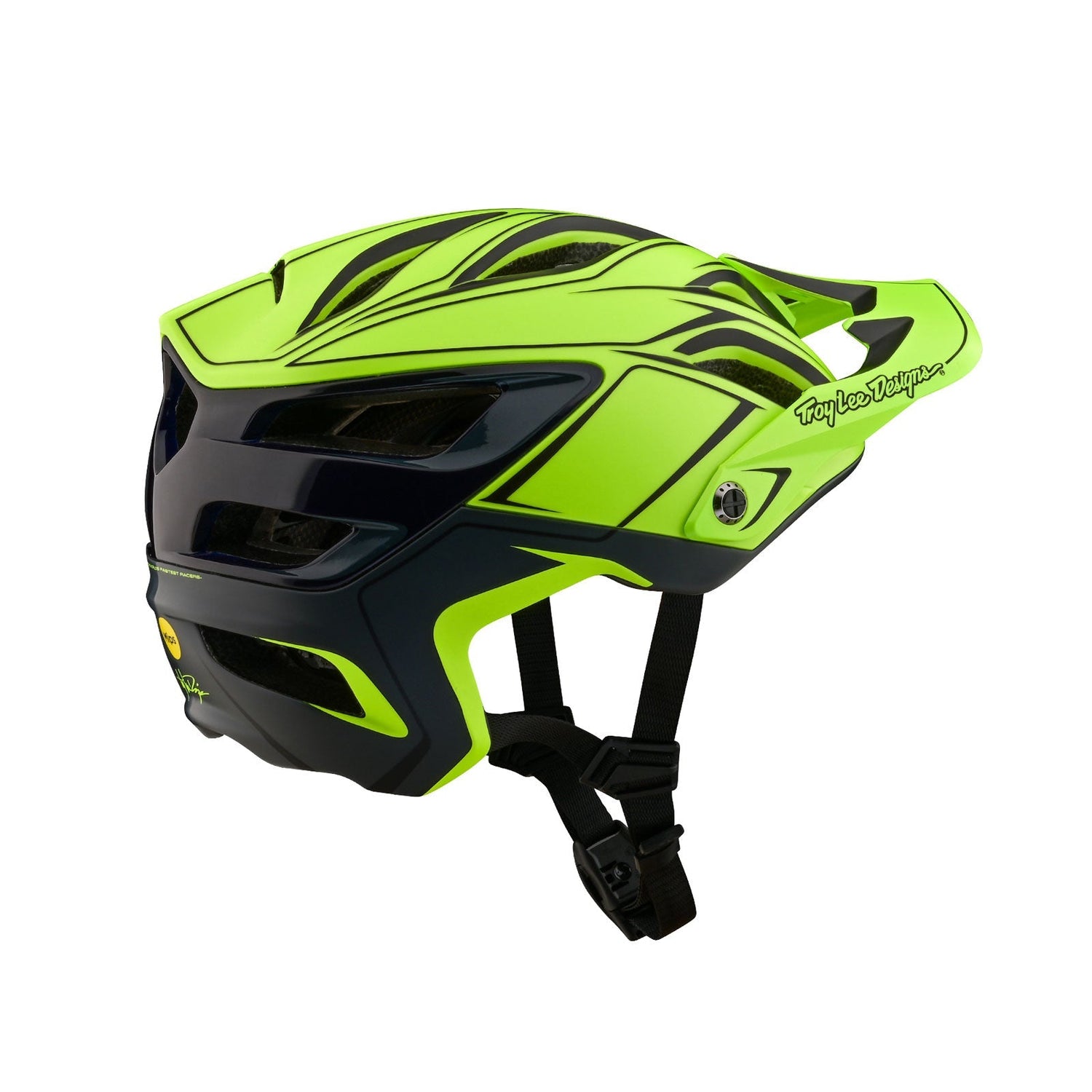 TLD A3-Helm mit MIPS Uno, Pinstripe Gelb