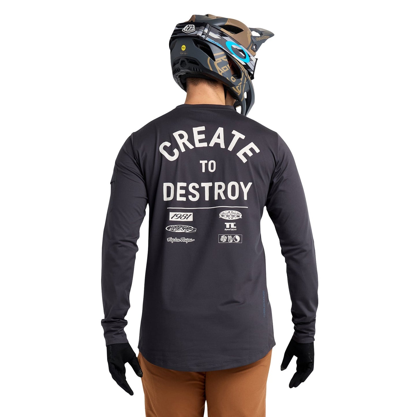 TLD Ruckus Langarm-T-Shirt Destroy Carbon