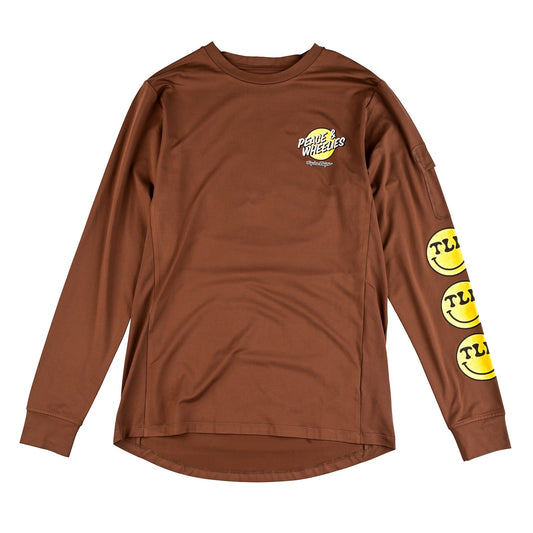TLD Ruckus Long Sleeve Ride Tee Wheelies Chocolate