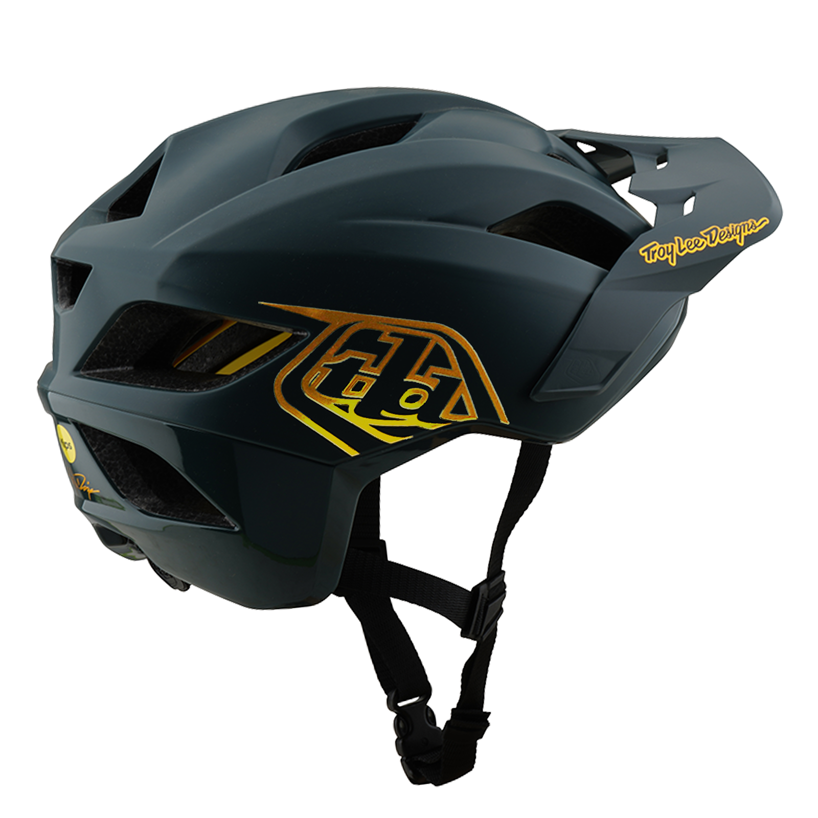 Kinder Flowline Helm mit MIPS Punkt Grau/Gold – Troy Lee Designs EU