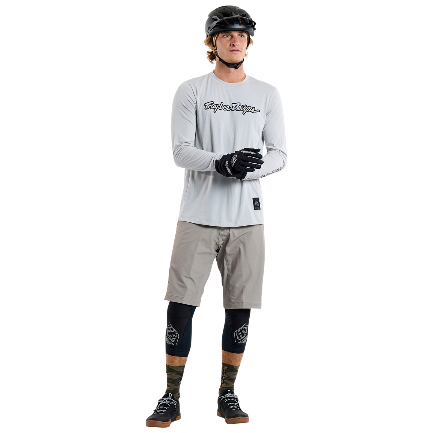 TLD Skyline Fahr-Langarm-T-Shirt Signature, Dunstgrau