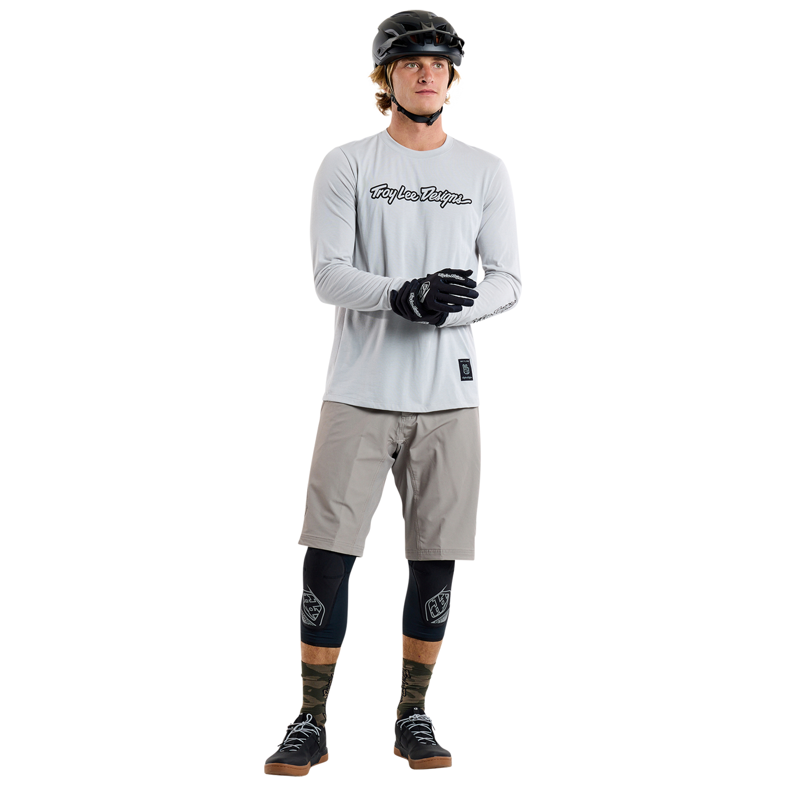 TLD Skyline Fahr-Langarm-T-Shirt Signature, Dunstgrau