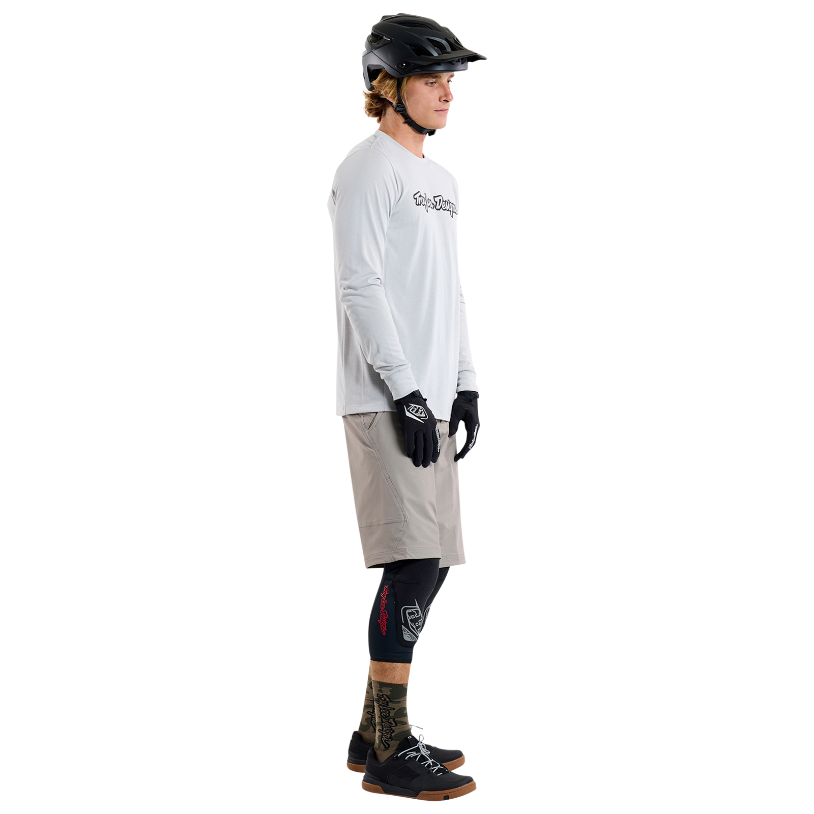 TLD Skyline Fahr-Langarm-T-Shirt Signature, Dunstgrau