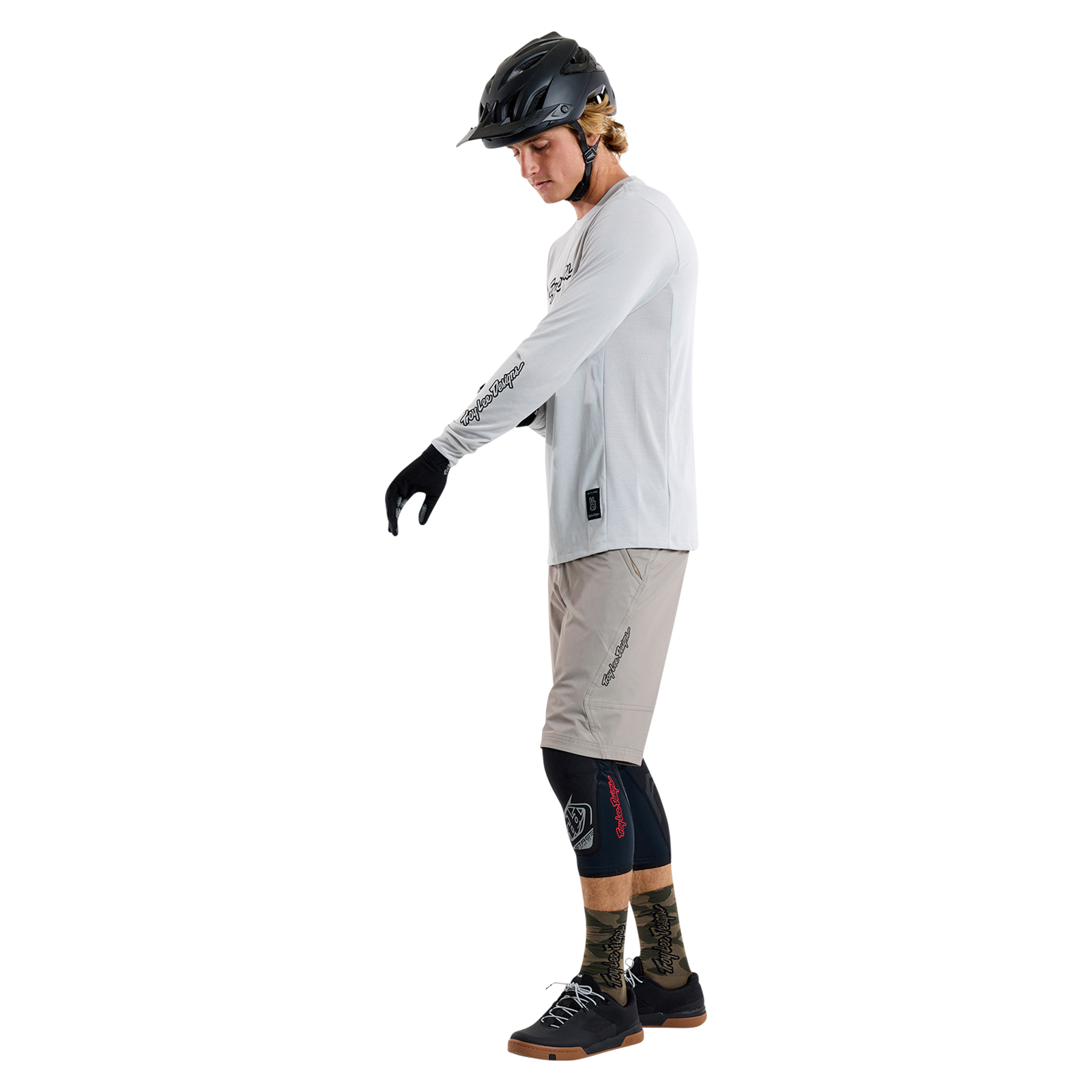 TLD Skyline Fahr-Langarm-T-Shirt Signature, Dunstgrau