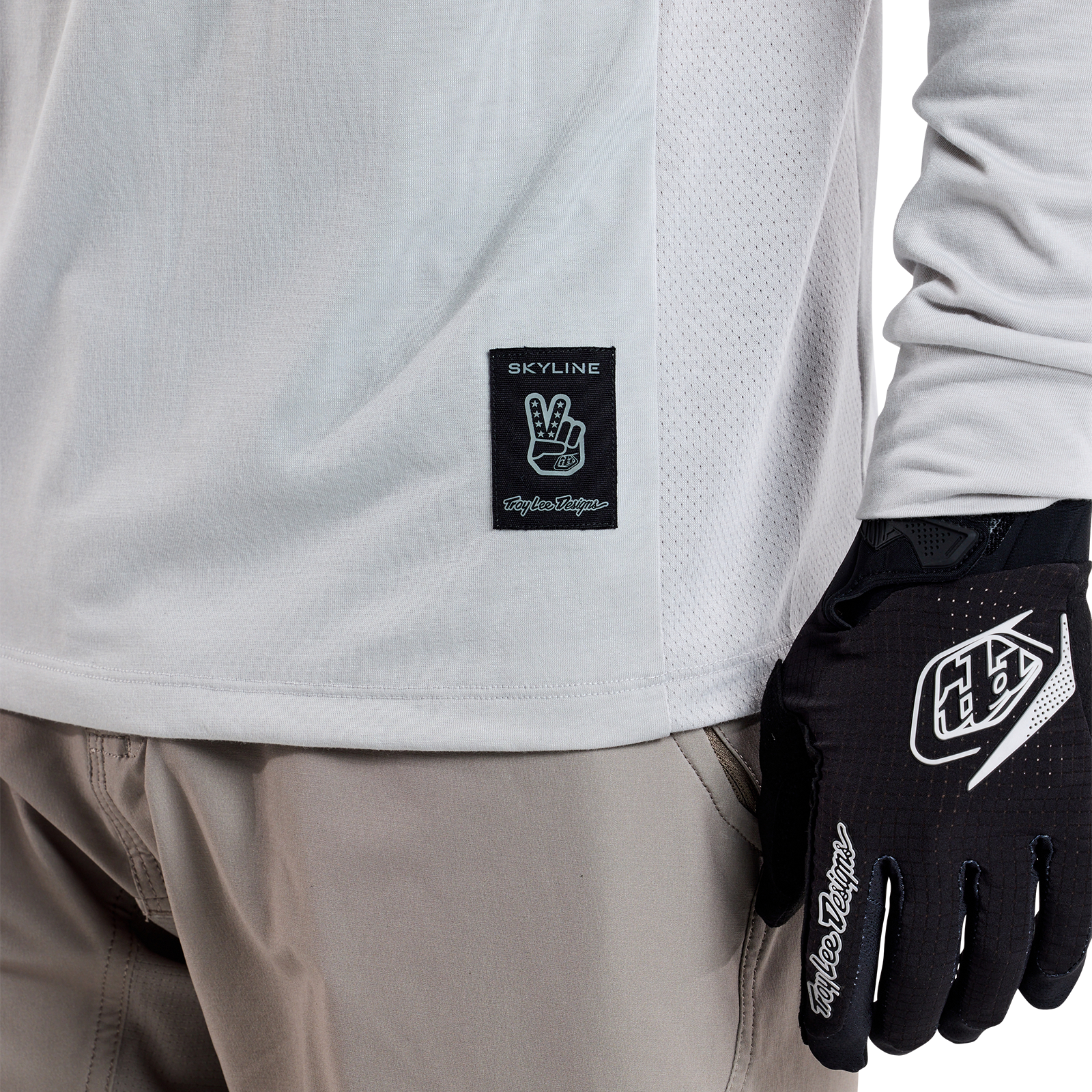 TLD Skyline Fahr-Langarm-T-Shirt Signature, Dunstgrau
