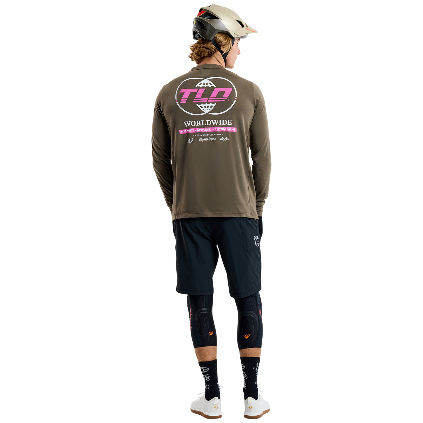 TLD Skyline Fahr-Langarm-T-Shirt Worldwide, Kaperngrün