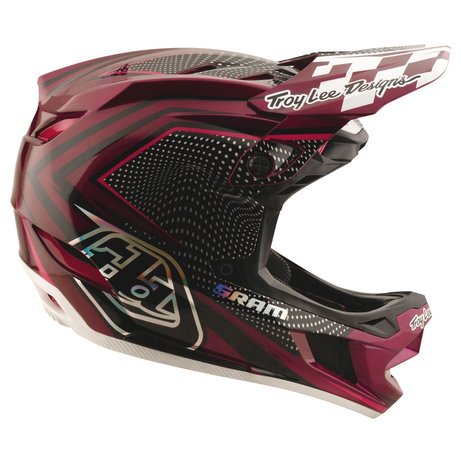TLD D4 Carbon-Helm mit MIPS Troy Lee Designs X SRAM Radioscape Black/Berry