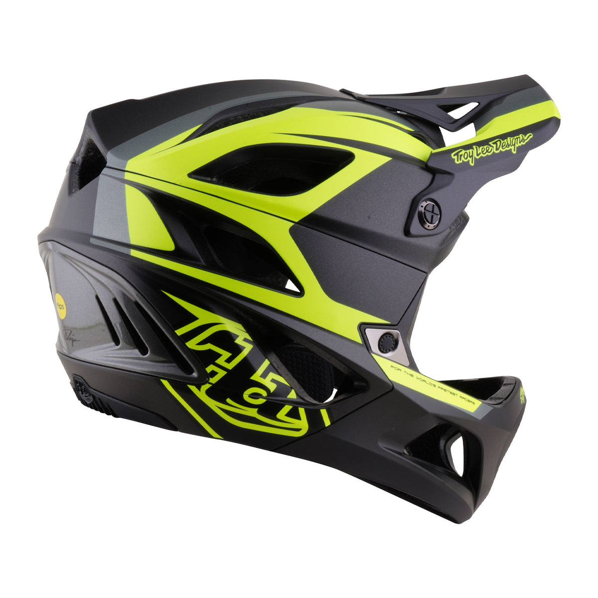 Stage 2 Helmet High Vz Charcoal / Flo Yellow
