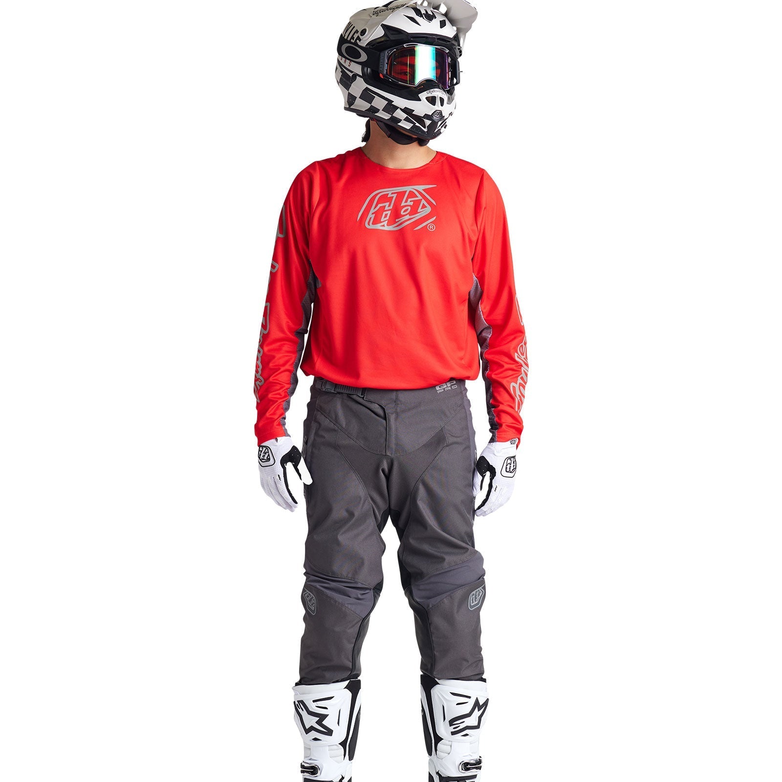 TLD GP Pro-Trikot Icon Rot/Grau