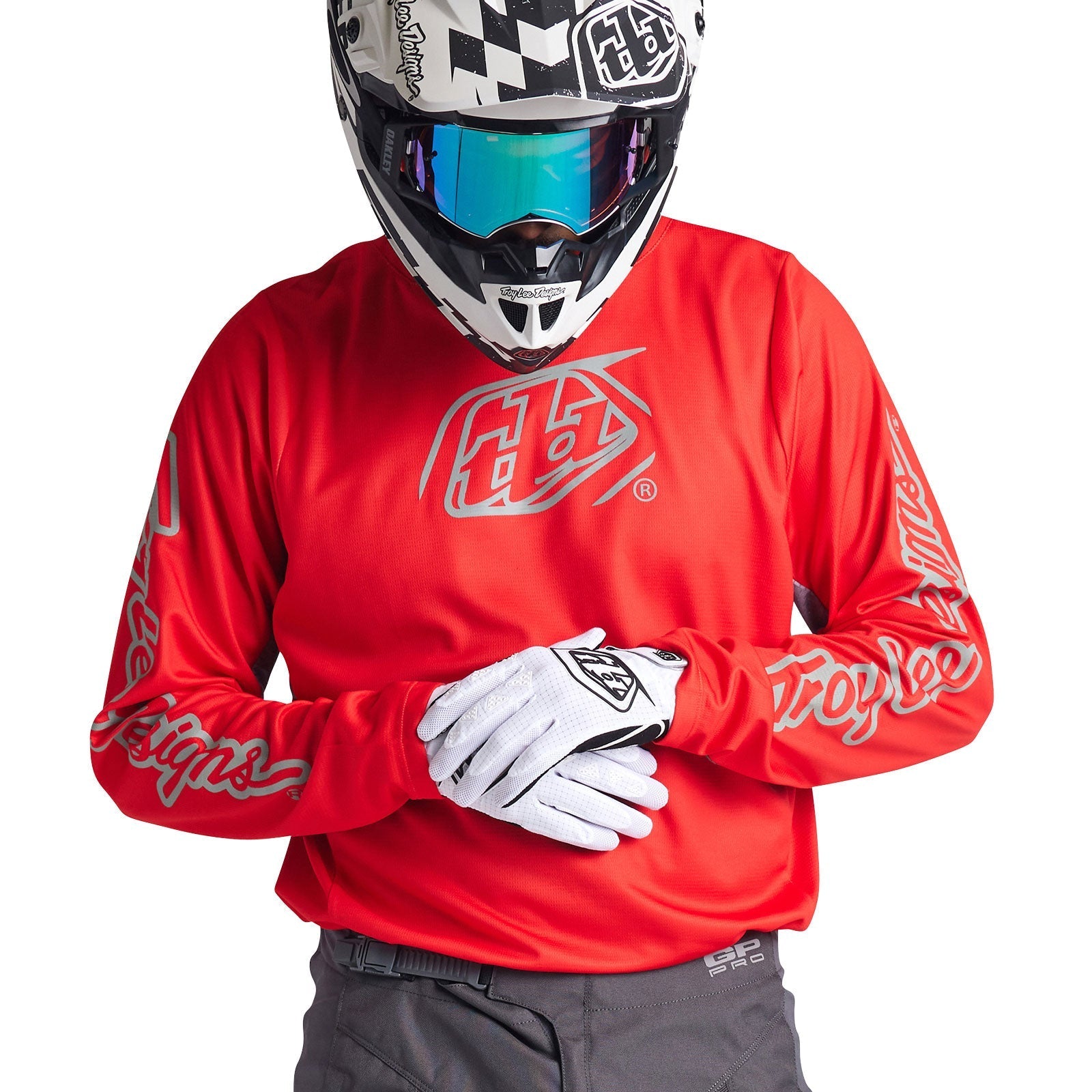 TLD GP Pro-Trikot Icon Rot/Grau