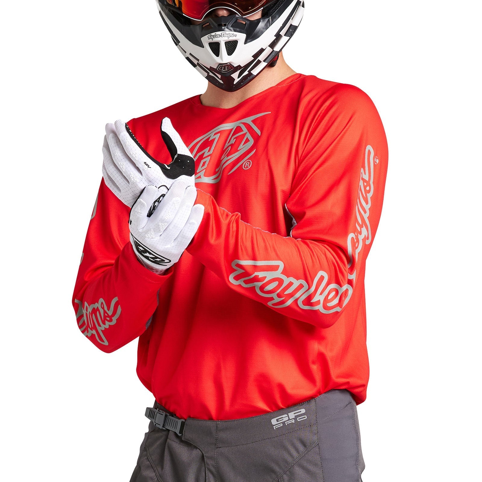 TLD GP Pro-Trikot Icon Rot/Grau