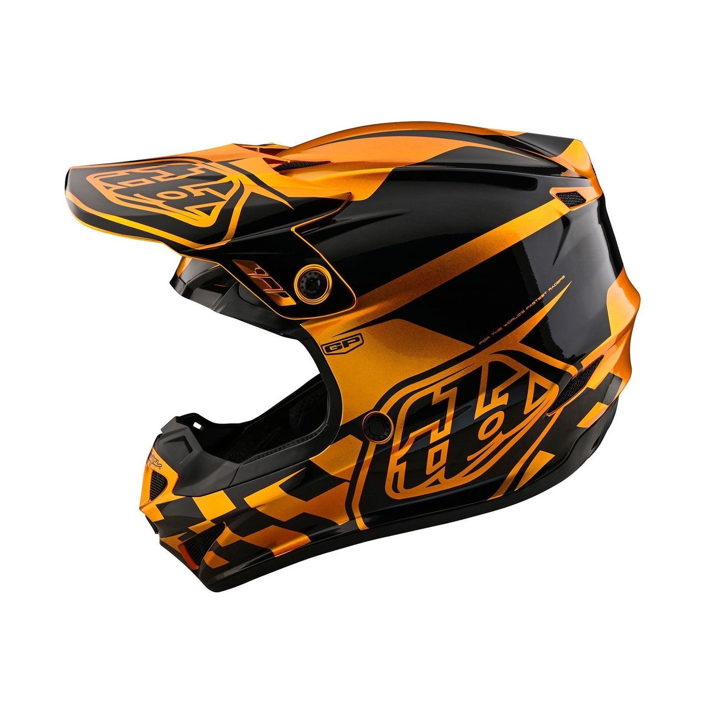 TLD GP Helm Check Up Gold Schwarz